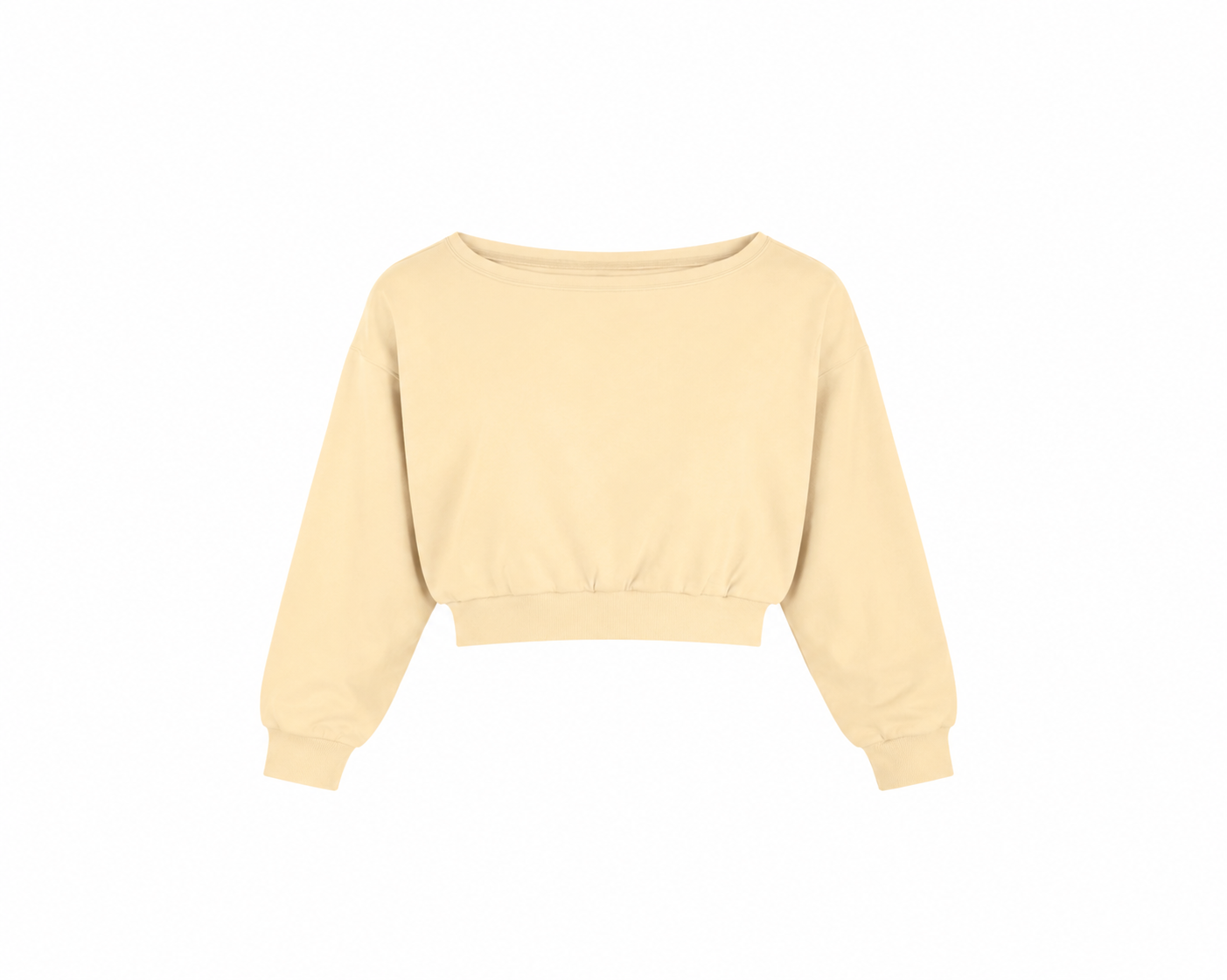 Cotton Blend Off-Shoulder Sweatshirt