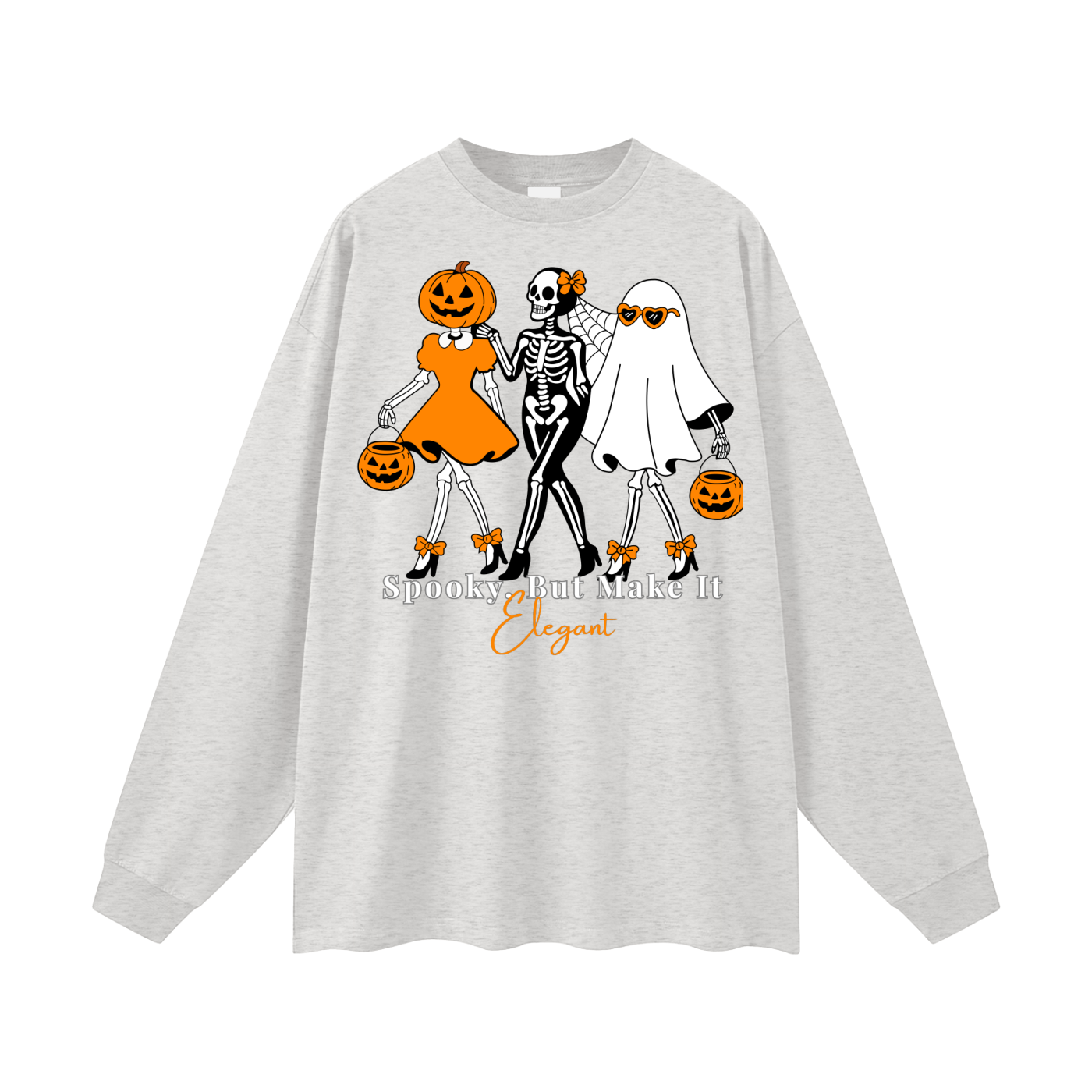 Spooky, But Make It Elegant Oversized Long Sleeve Tee