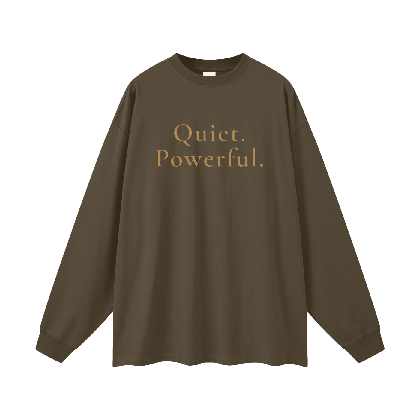 Quiet. Powerful. Oversized Long Sleeve Tee
