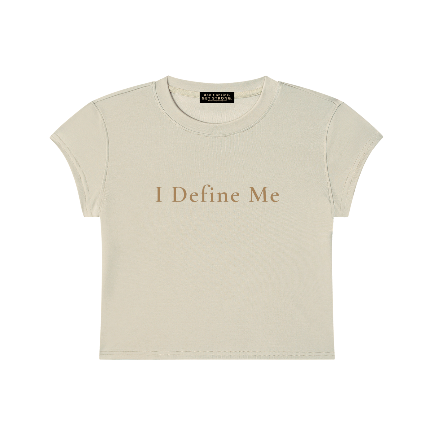 I Define Me Capped Sleeve Crop Tee