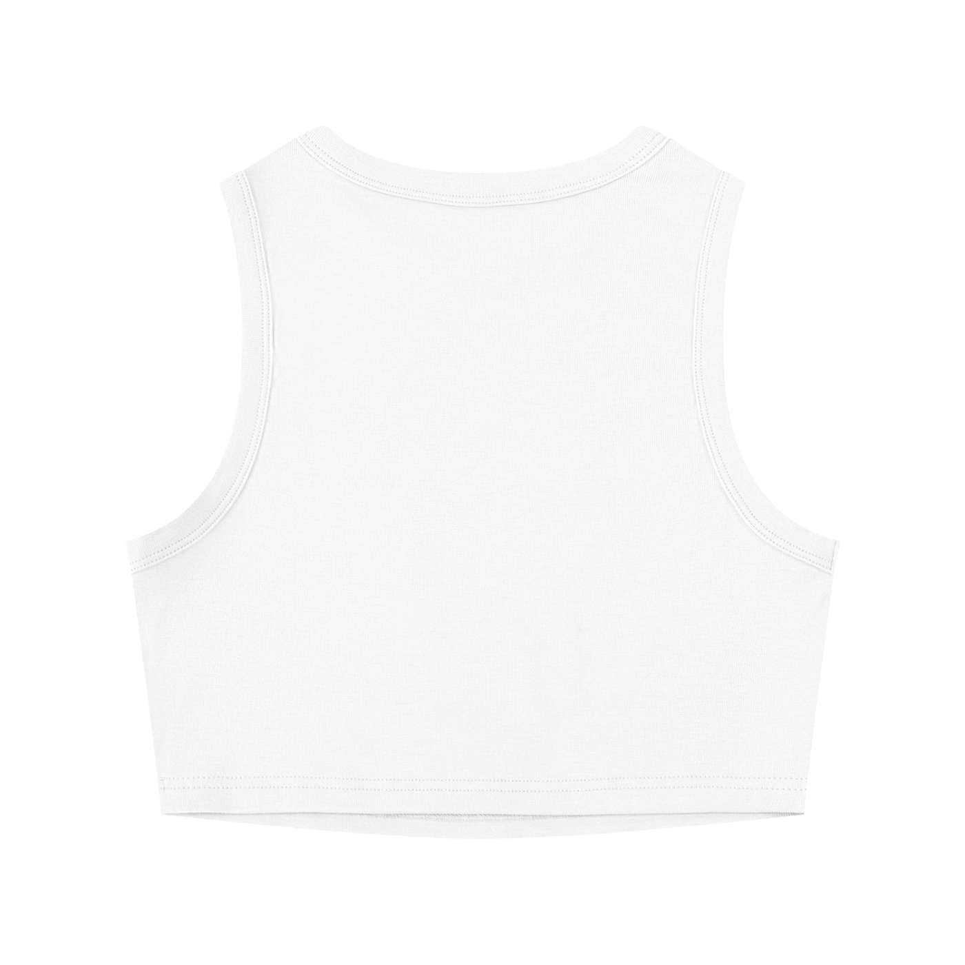 WHO I WANT TO BE – Micro Ribbed Cropped Tank, White
