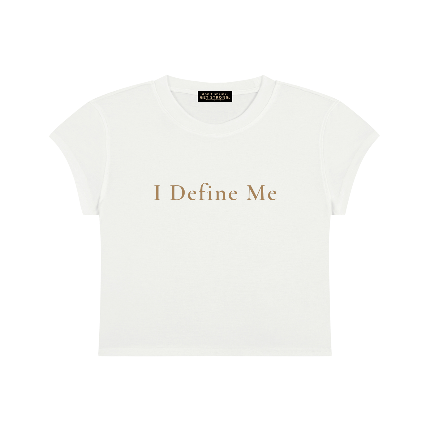 I Define Me Capped Sleeve Crop Tee