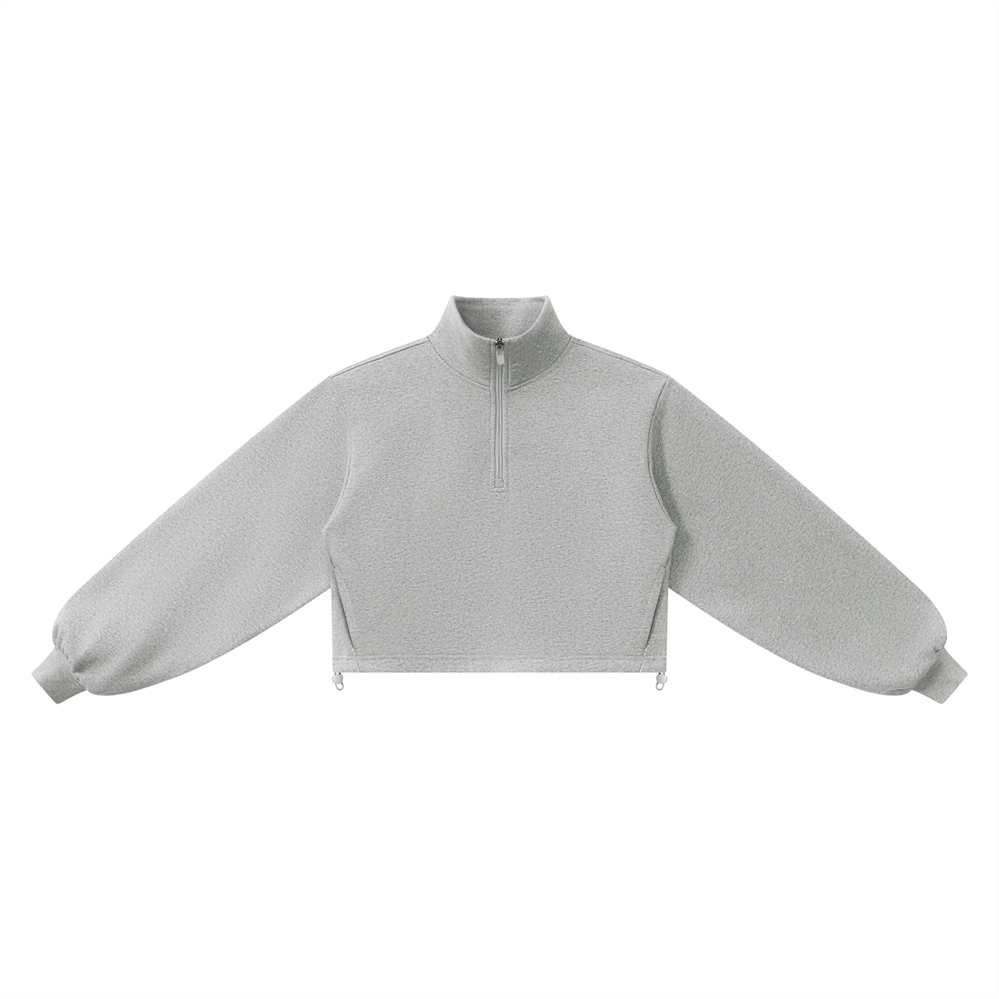 Mock Neck Cotton Blend Pull-Over