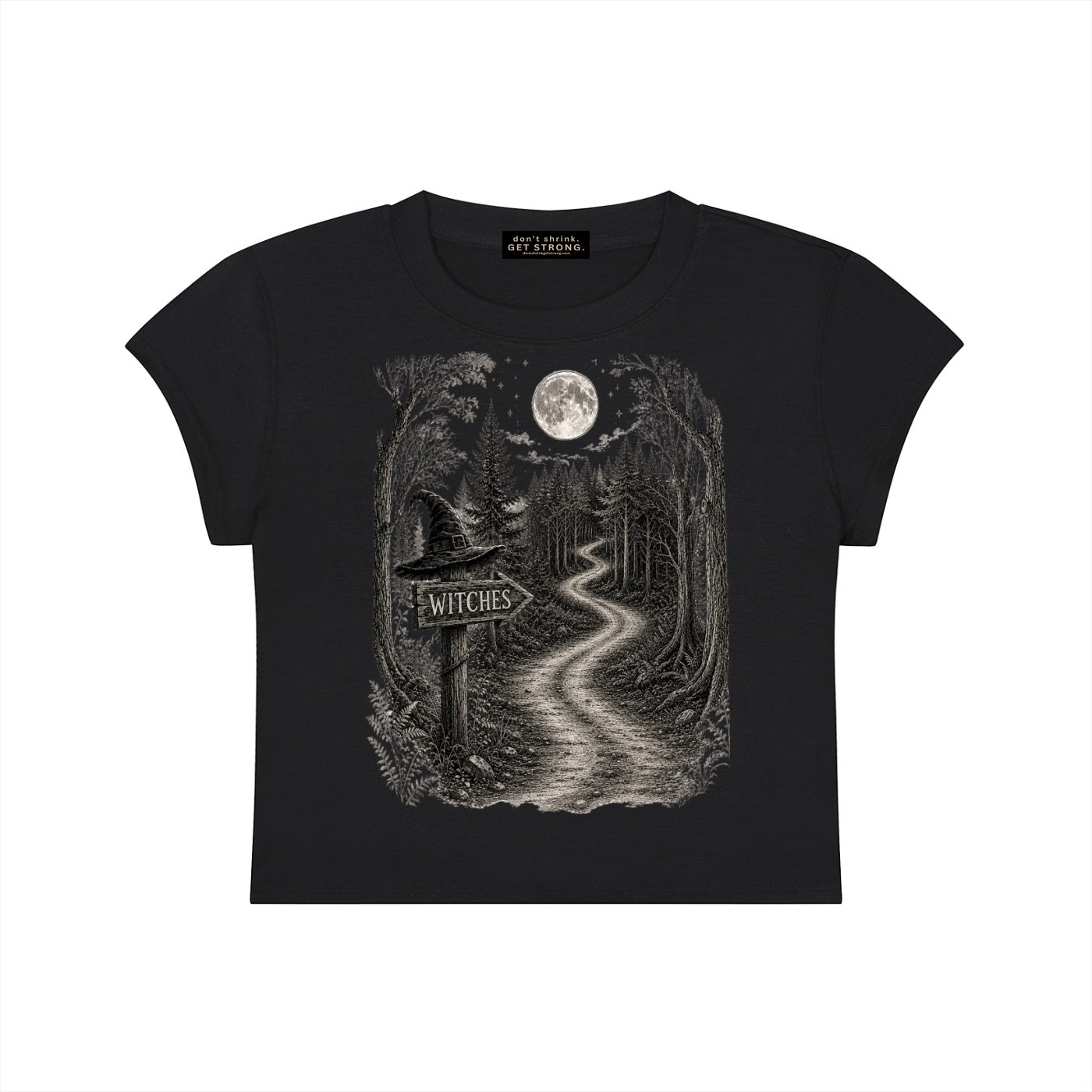 Witches Way Capped Sleeve Crop Tee