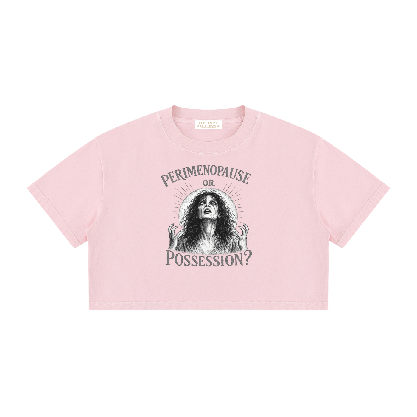 Perimenopause or Possession Cropped Boxy Tee