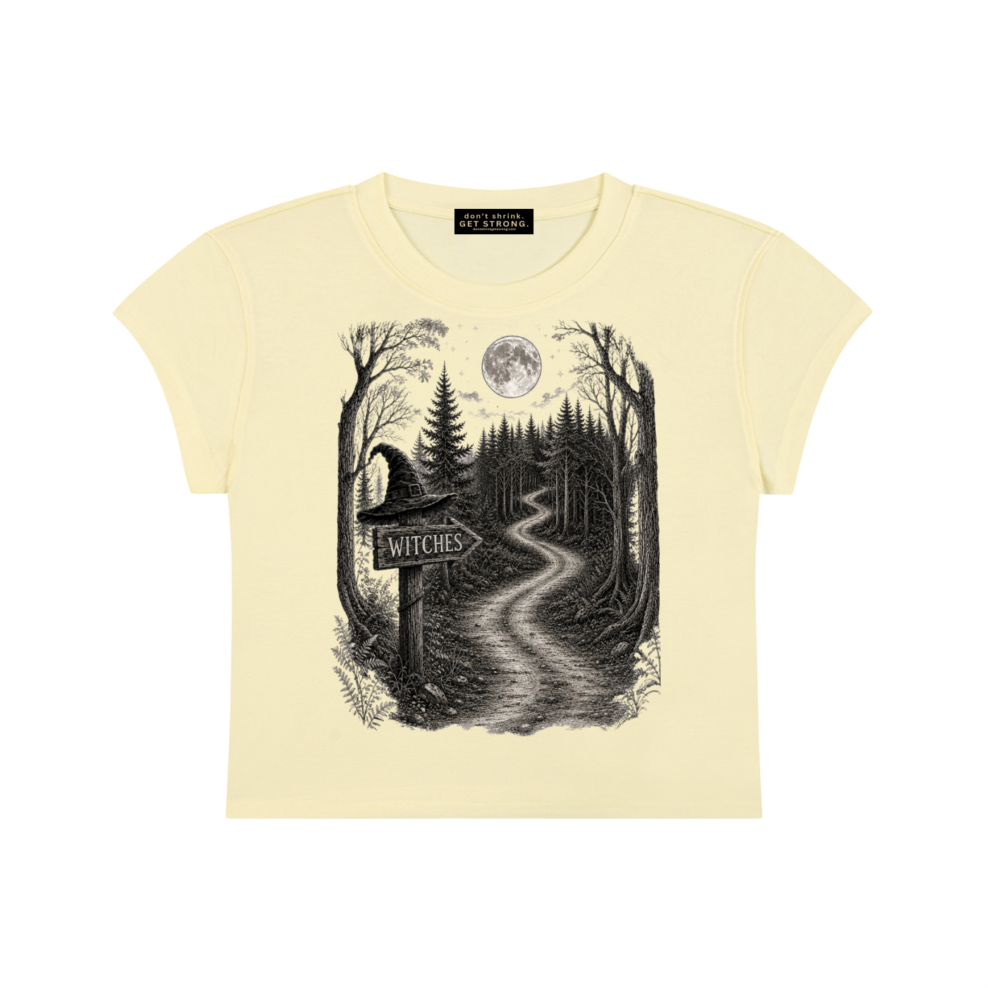 Witches Way Capped Sleeve Crop Tee