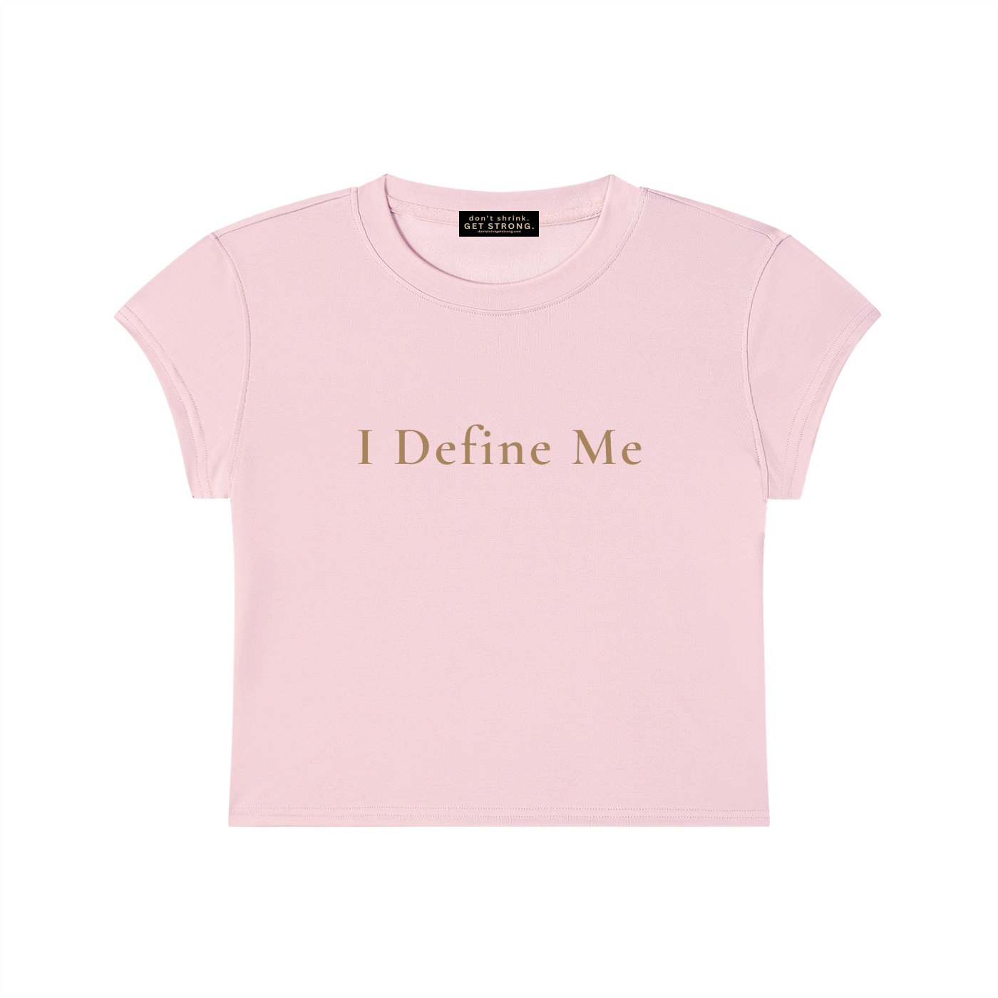 I Define Me Capped Sleeve Crop Tee