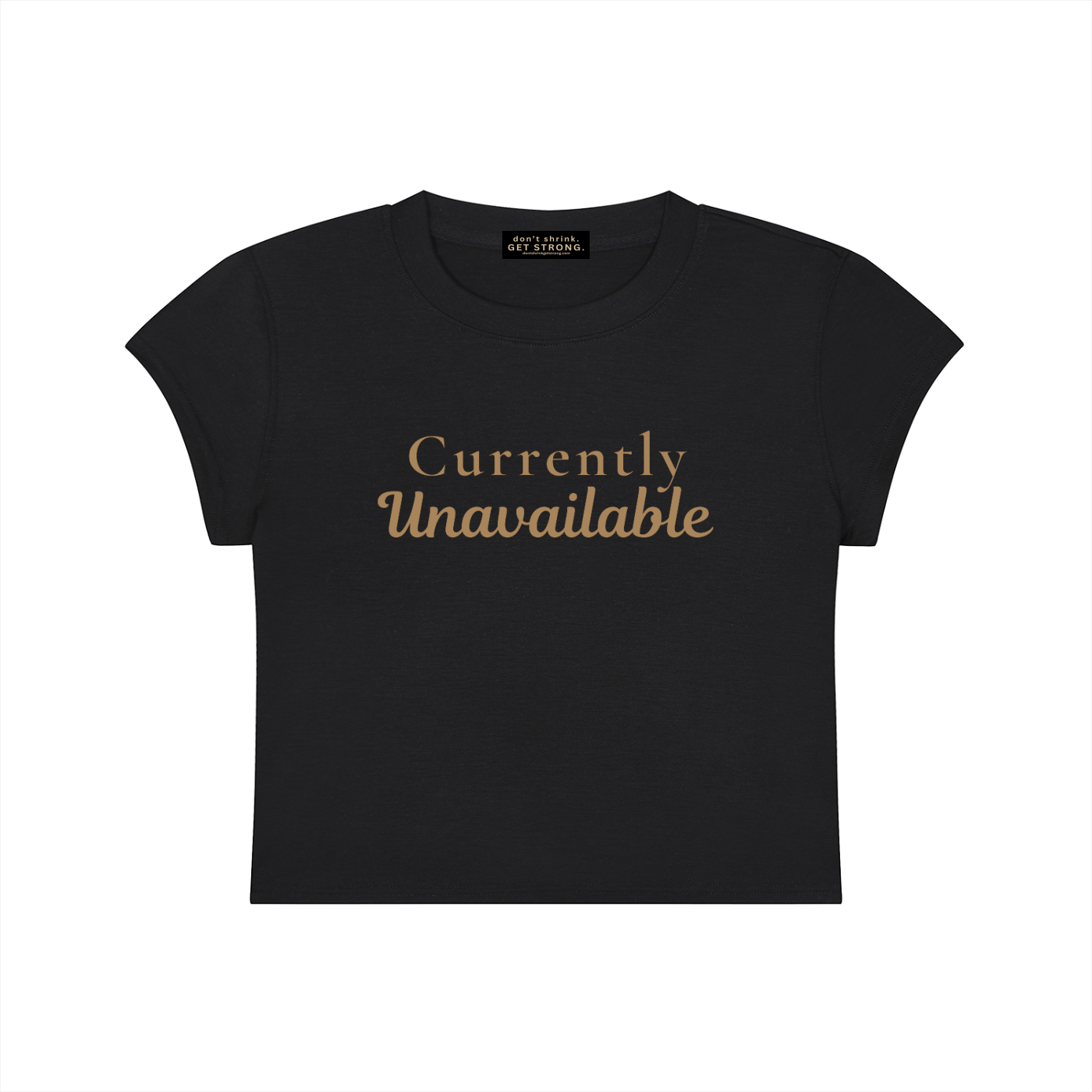 Currently Unavailable Capped Sleeve Cropped Tee
