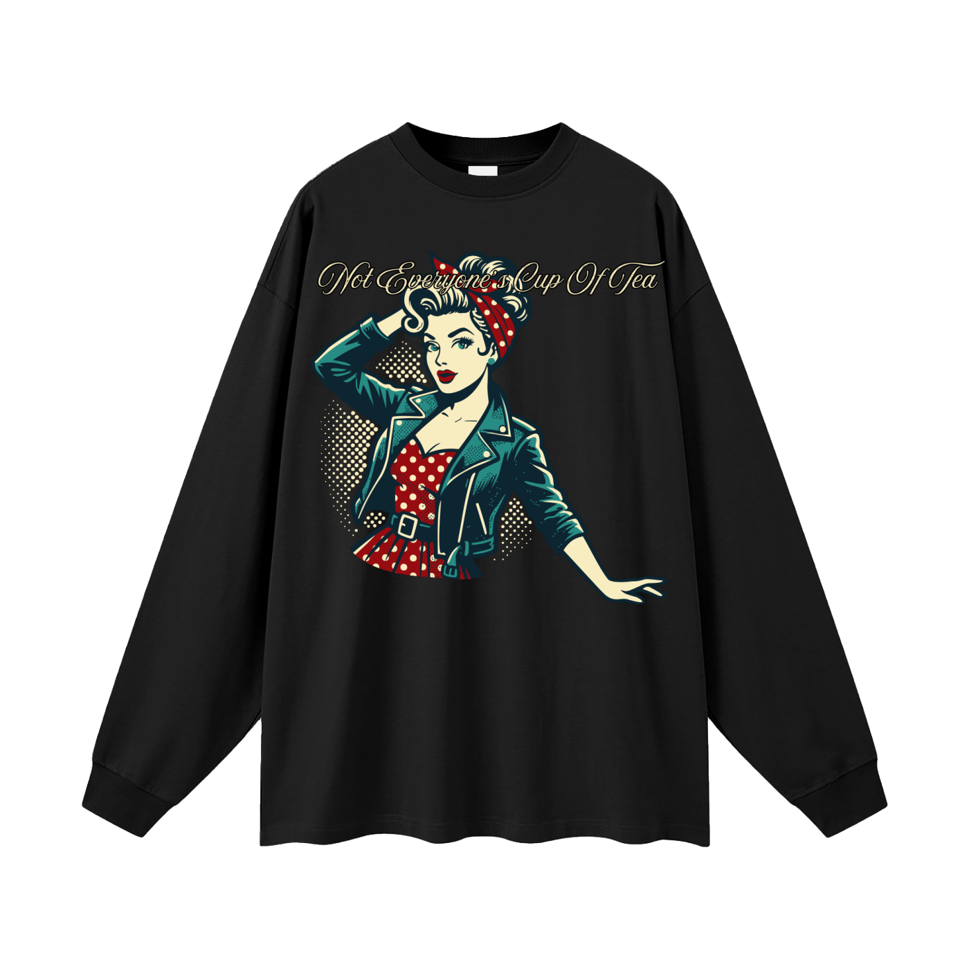 Not Everyone's Cup Of Tea Oversized Long Sleeve Tee
