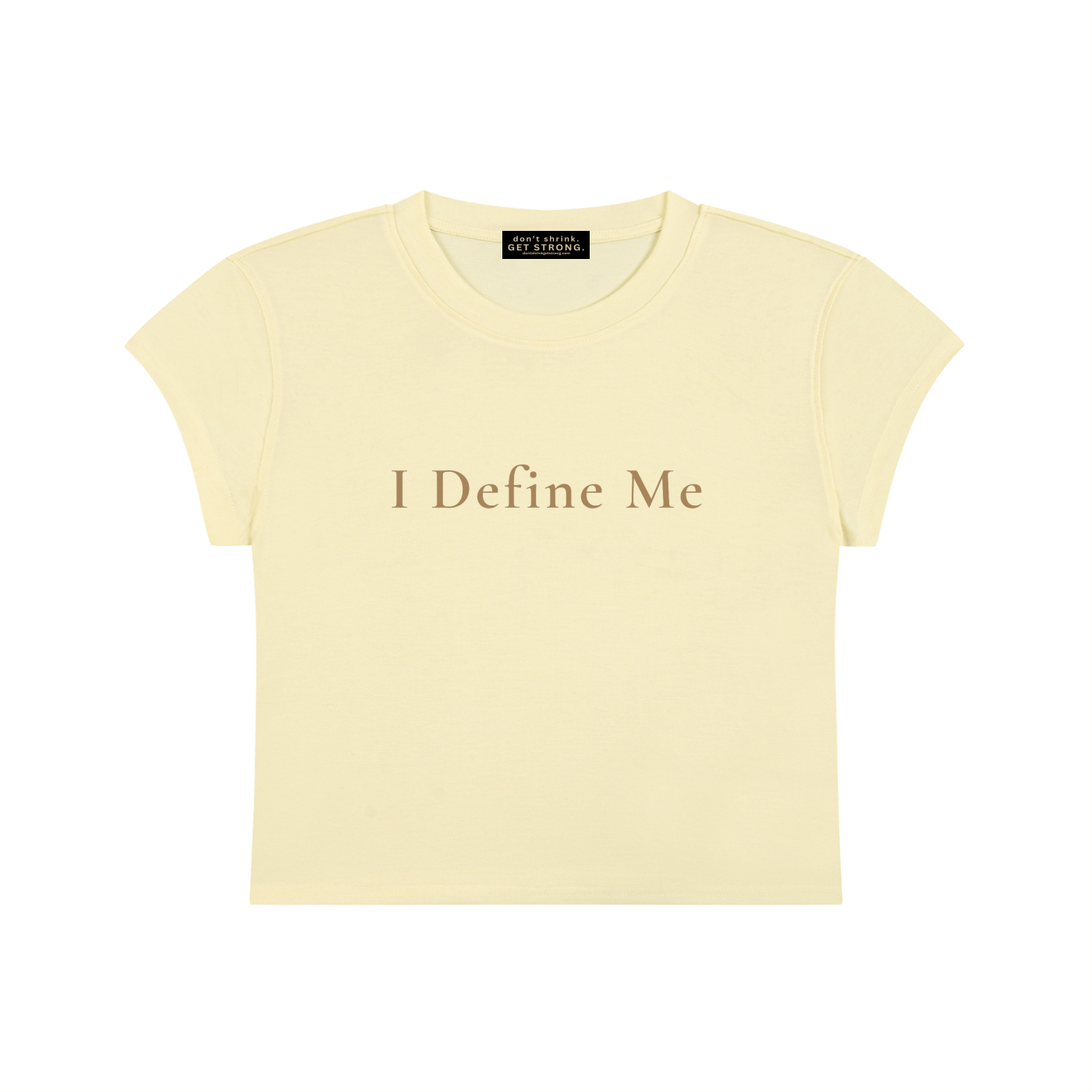 I Define Me Capped Sleeve Crop Tee