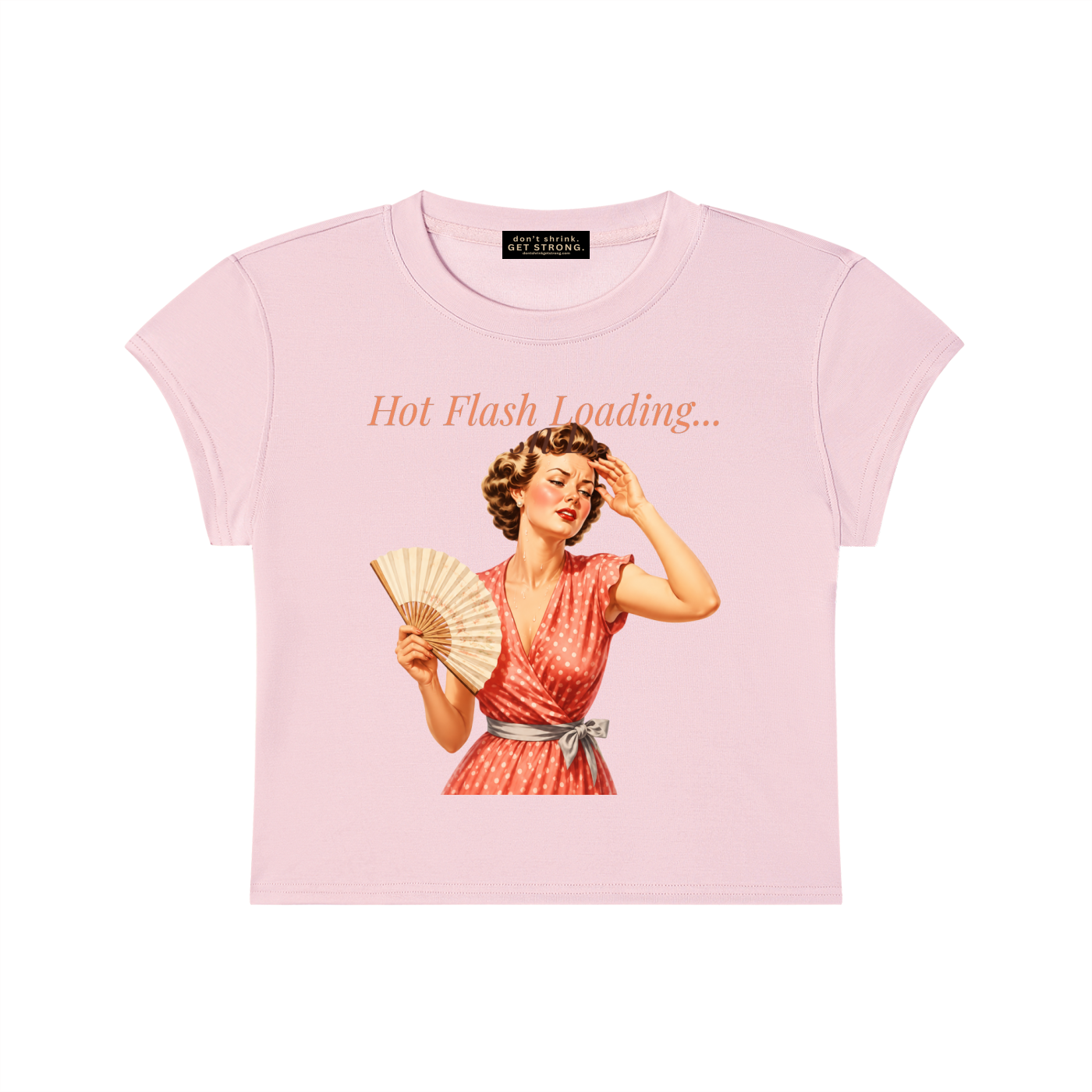 Hot Flash Loading Capped Sleeve Cropped Tee