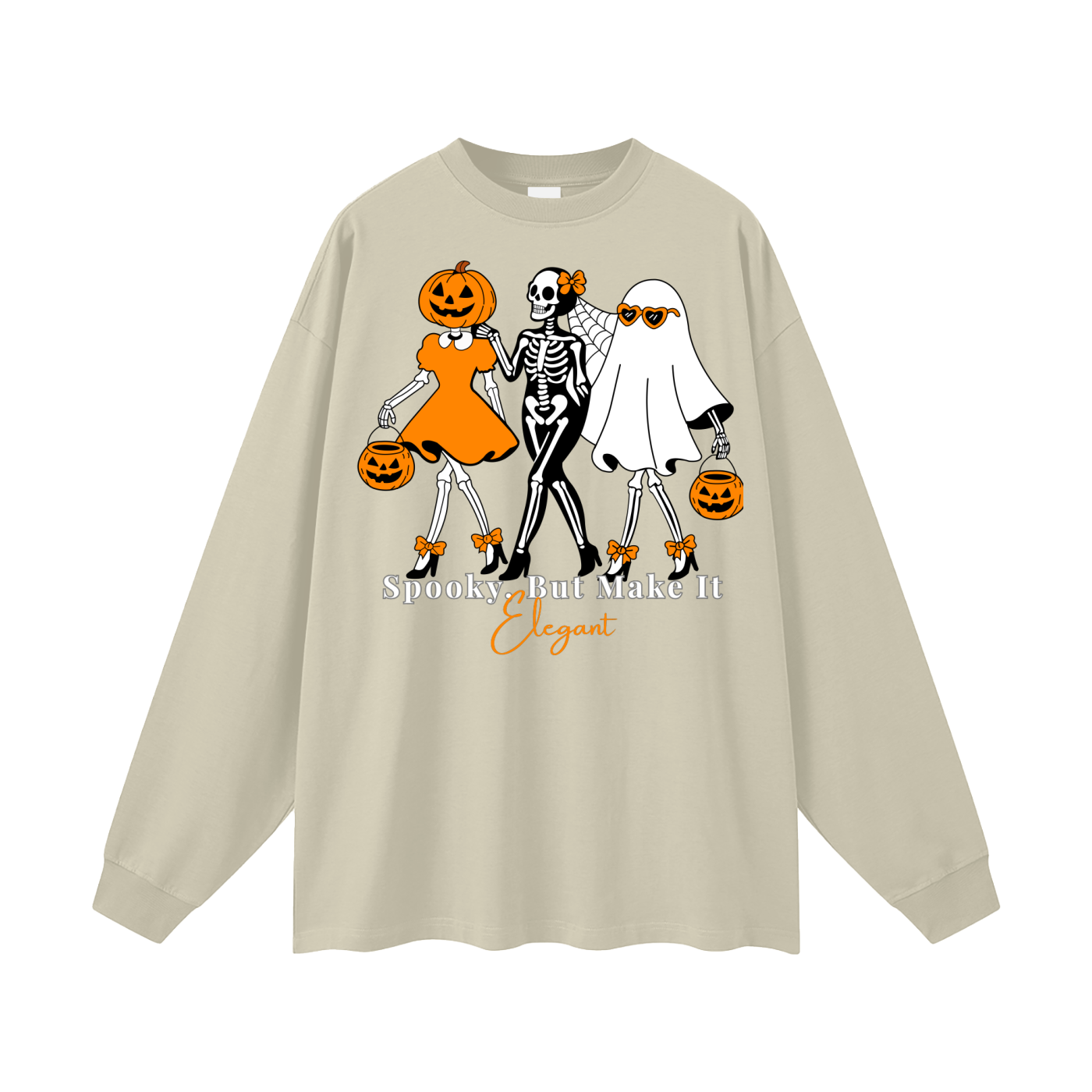 Spooky, But Make It Elegant Oversized Long Sleeve Tee