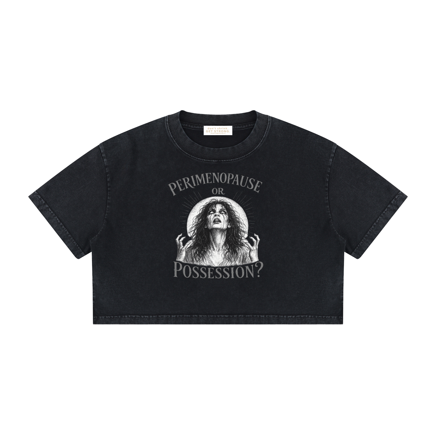 Perimenopause or Possession Cropped Boxy Tee