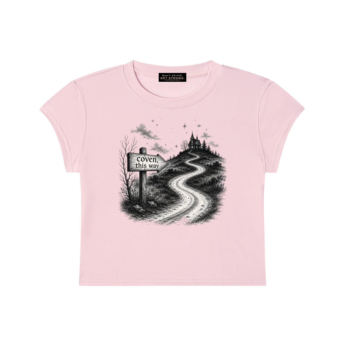 Coven This Way Capped Sleeve Crop Tee