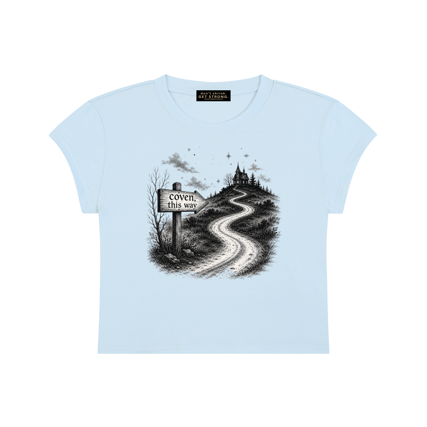 Coven This Way Capped Sleeve Crop Tee
