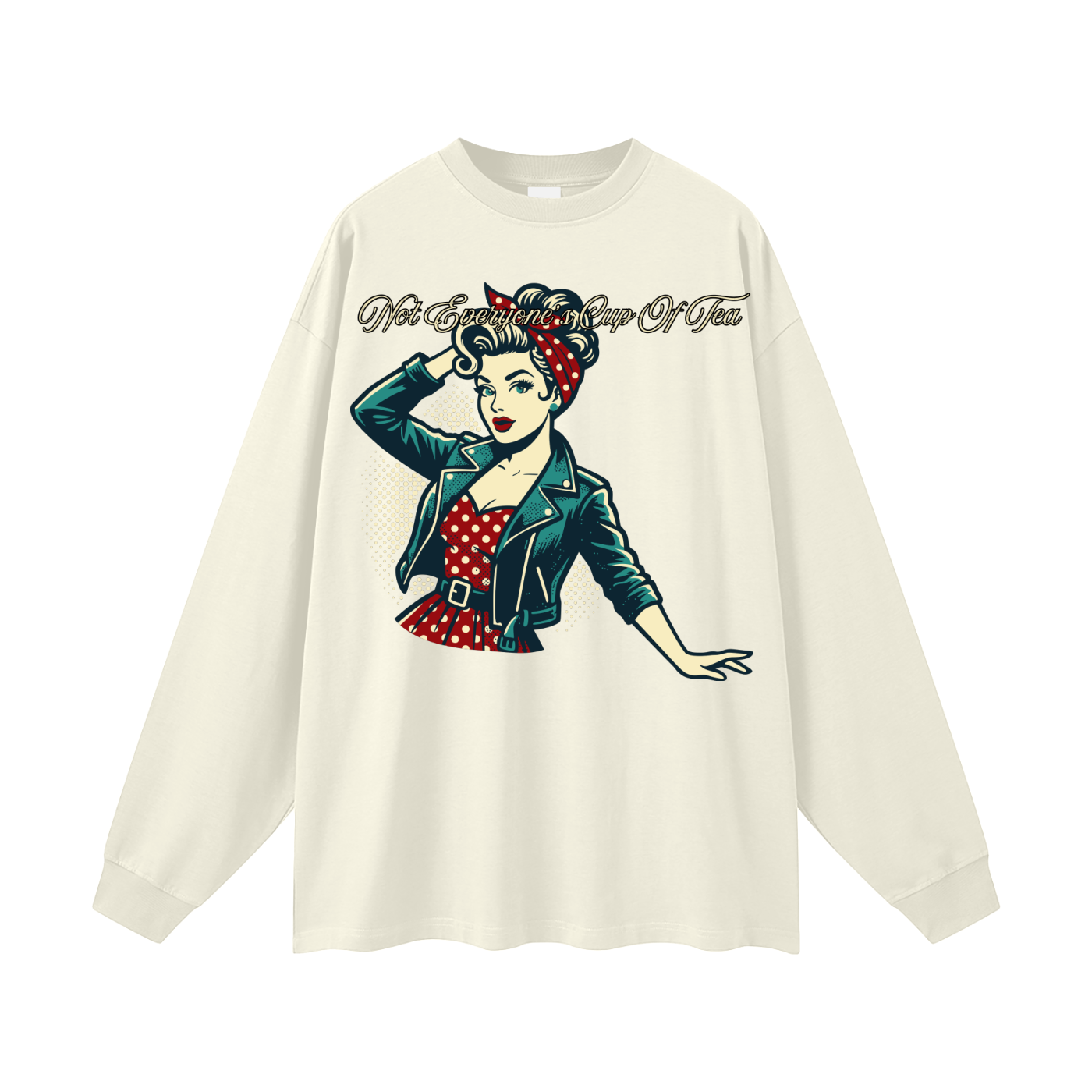 Not Everyone's Cup Of Tea Oversized Long Sleeve Tee