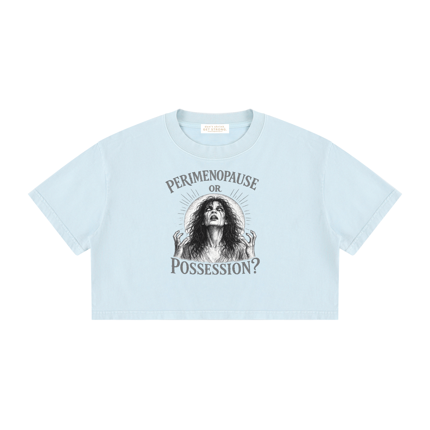 Perimenopause or Possession Cropped Boxy Tee