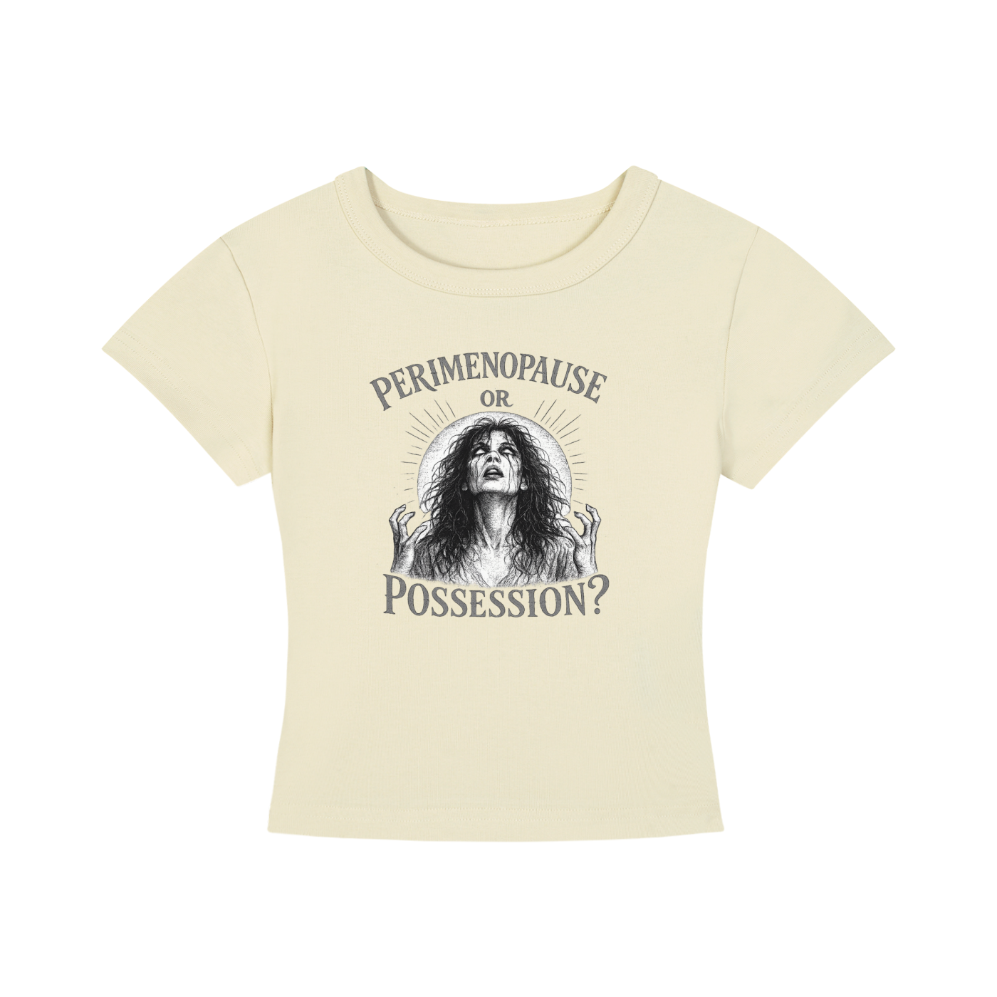 Perimenopause or Possession Cropped Tee