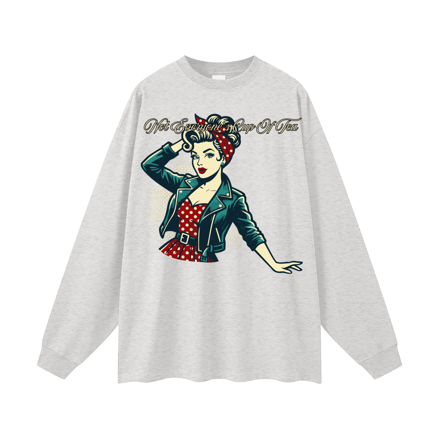 Not Everyone's Cup Of Tea Oversized Long Sleeve Tee