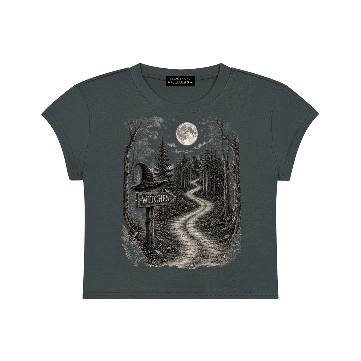 Witches Way Capped Sleeve Crop Tee