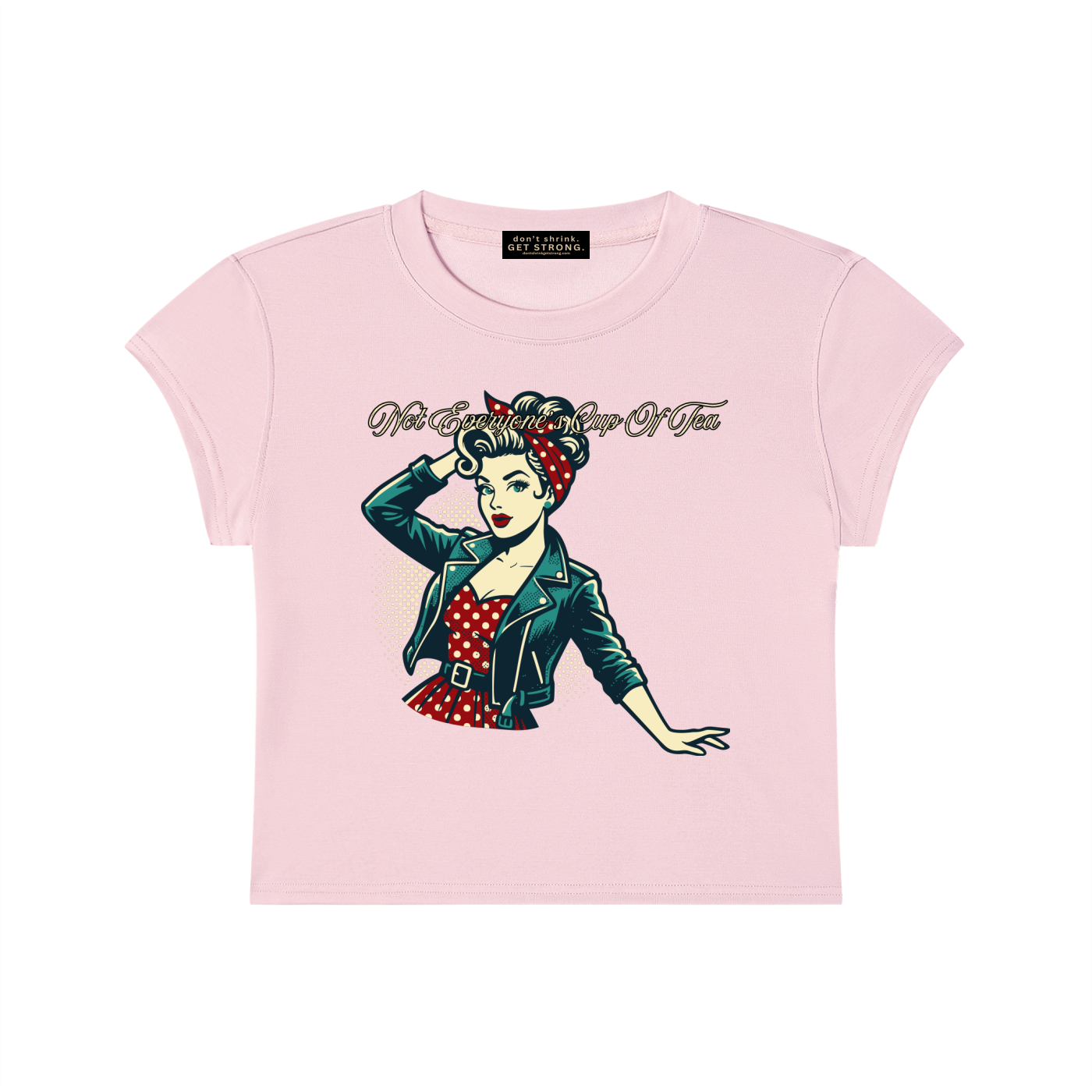 Not Everyone's Cup Of Tea Capped Sleeve Crop Tee
