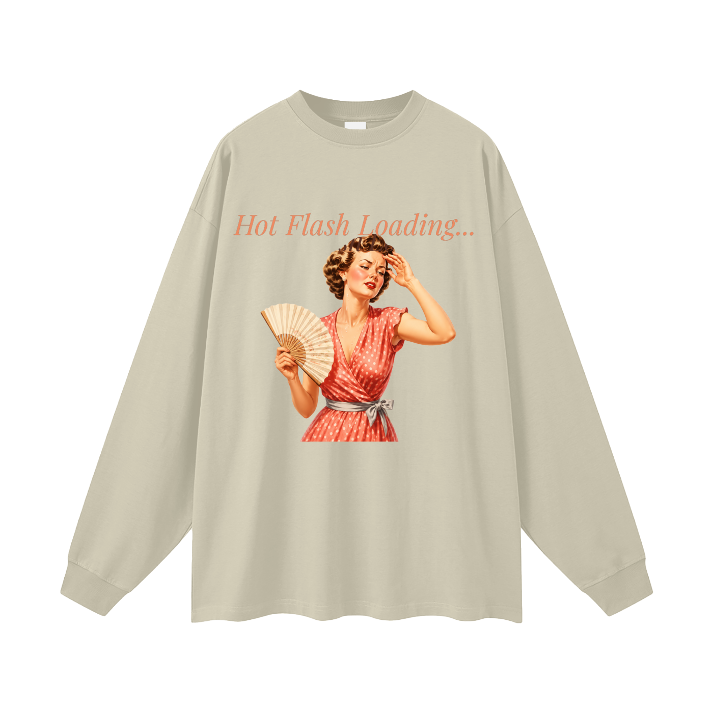Hot Flash Loading Oversized Long Sleeve Tee