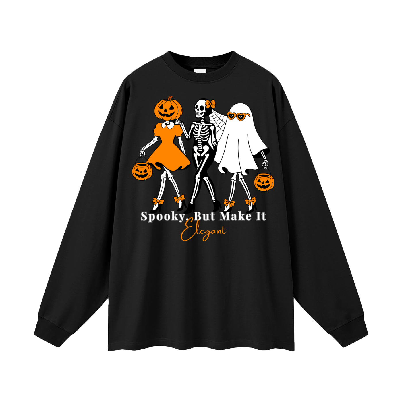 Spooky, But Make It Elegant Oversized Long Sleeve Tee