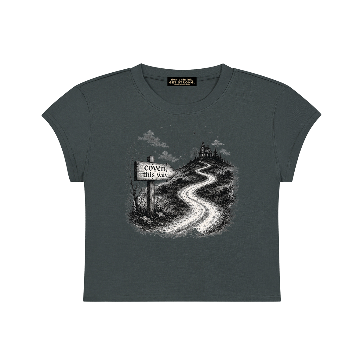 Coven This Way Capped Sleeve Crop Tee