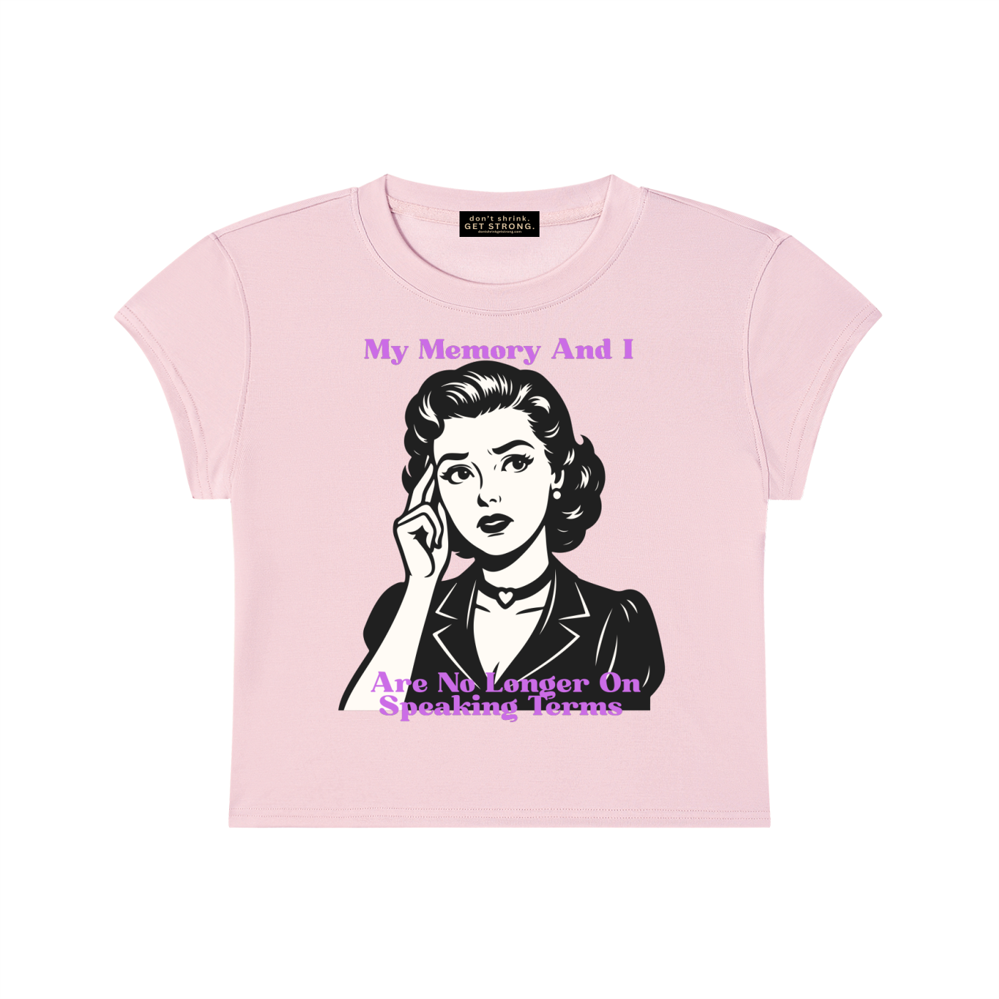 My Memory and I Are No Longer on Speaking Terms Capped Sleeve Crop Tee