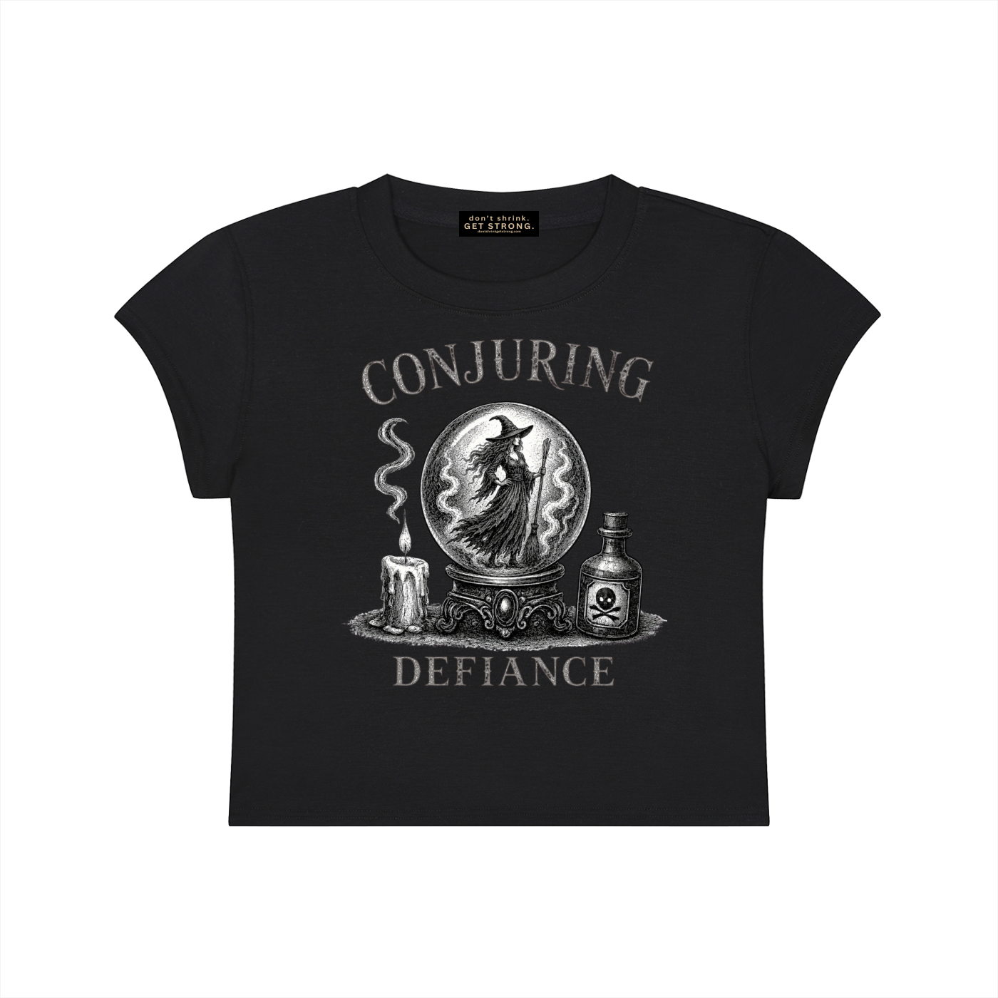 Conjuring Defiance Capped Sleeve Crop Tee