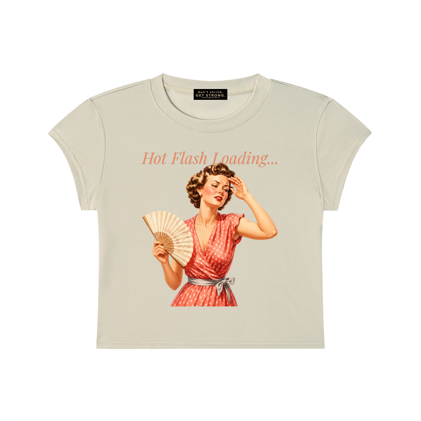 Hot Flash Loading Capped Sleeve Cropped Tee