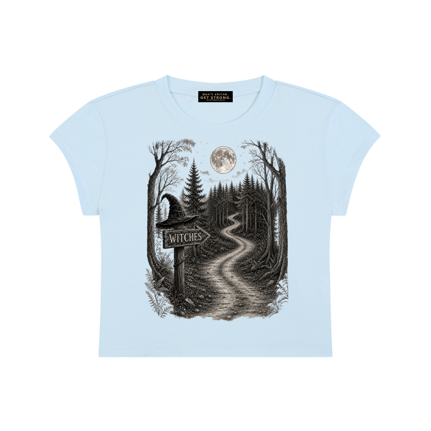 Witches Way Capped Sleeve Crop Tee