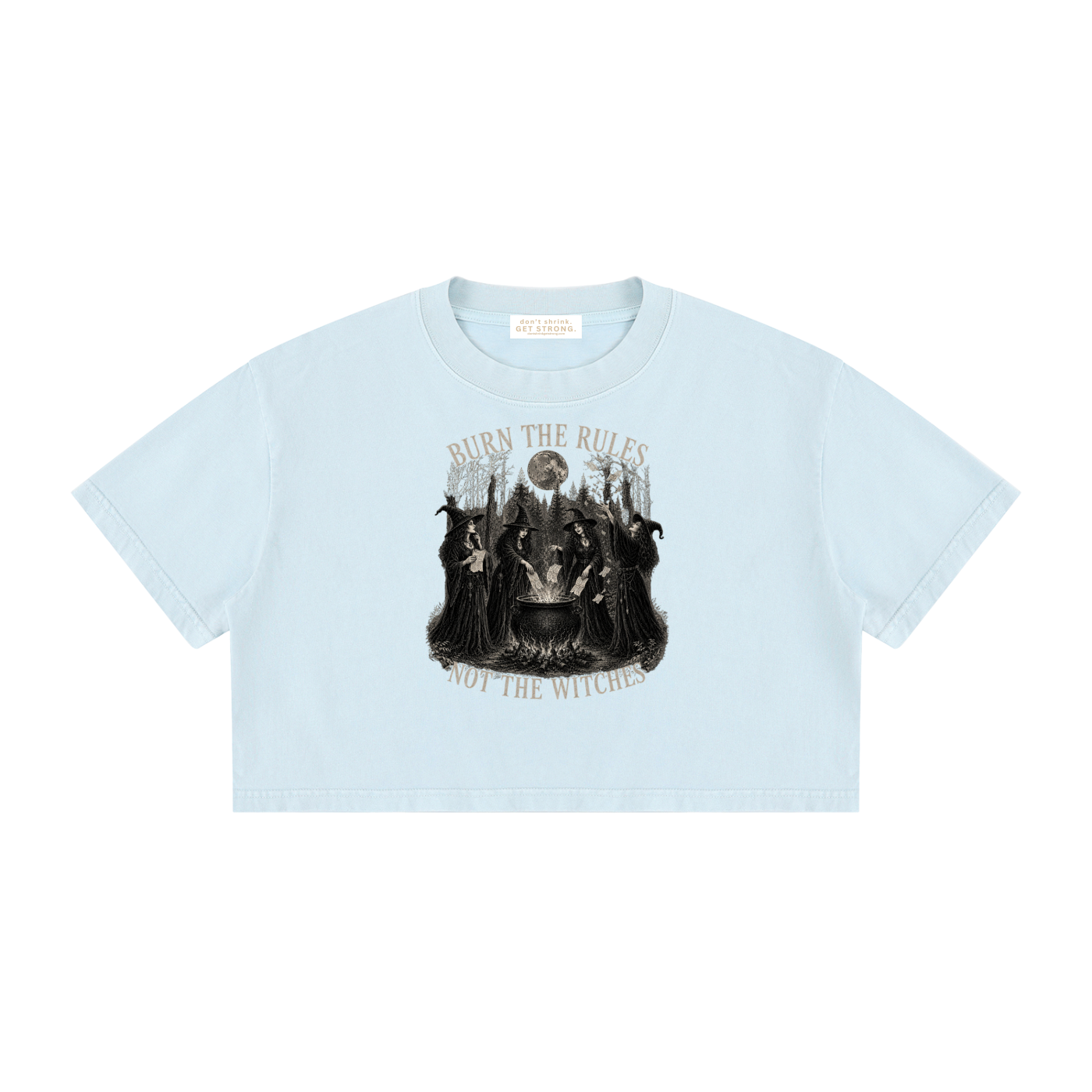 Burn The Rules Not The Witches Cropped Boxy Tee