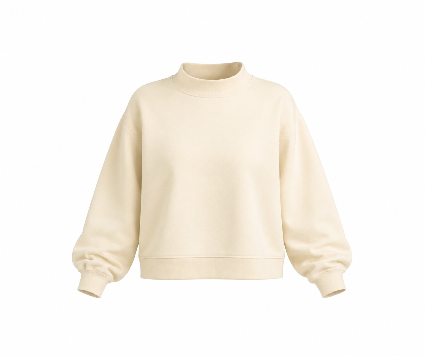 The Essential Mock-Neck Fleece Oversized Sweatshirt