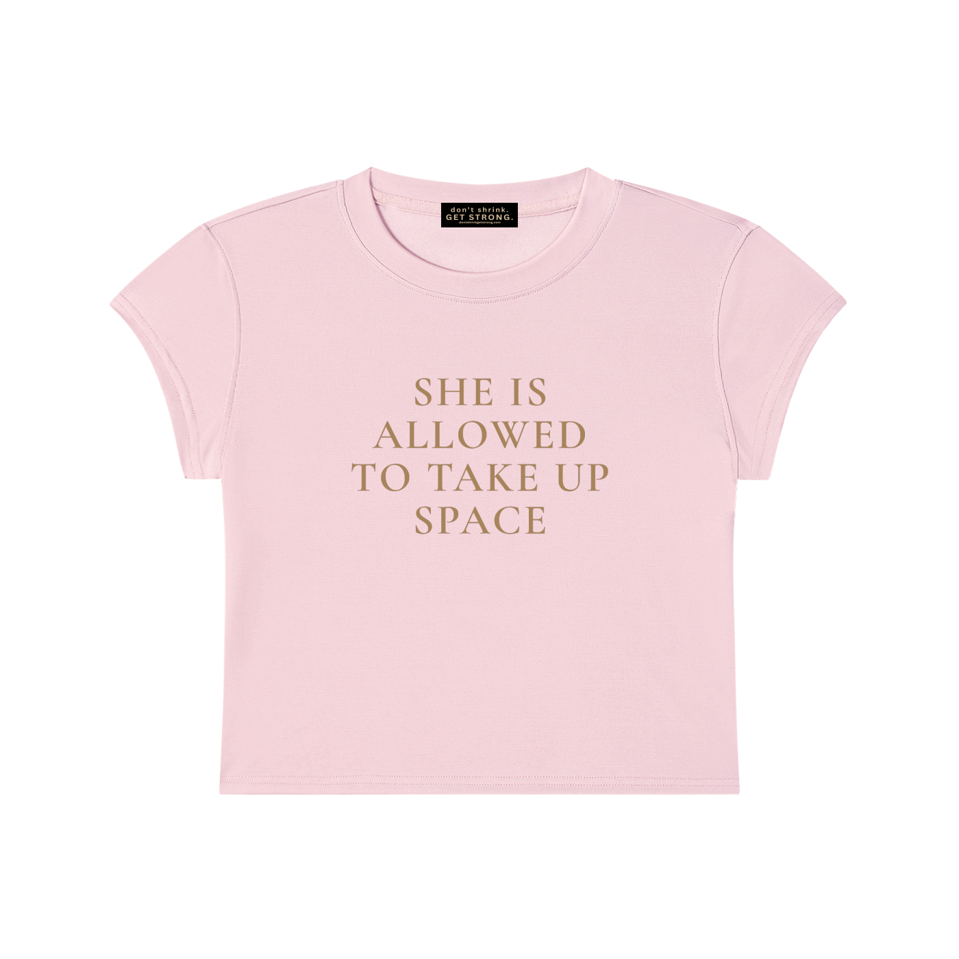 She Is Allowed To Take Up Space Capped Sleeve Crop Tee