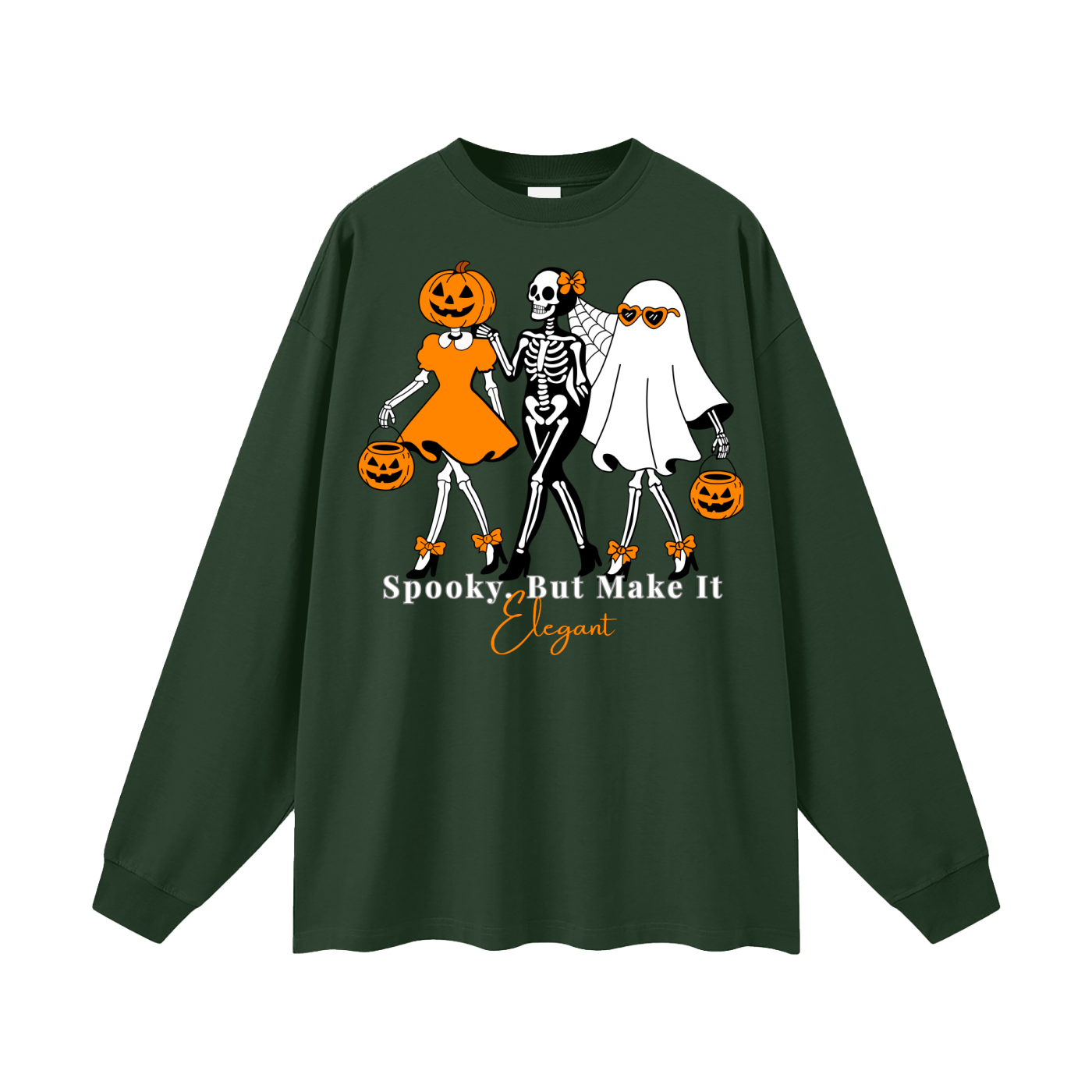 Spooky, But Make It Elegant Oversized Long Sleeve Tee