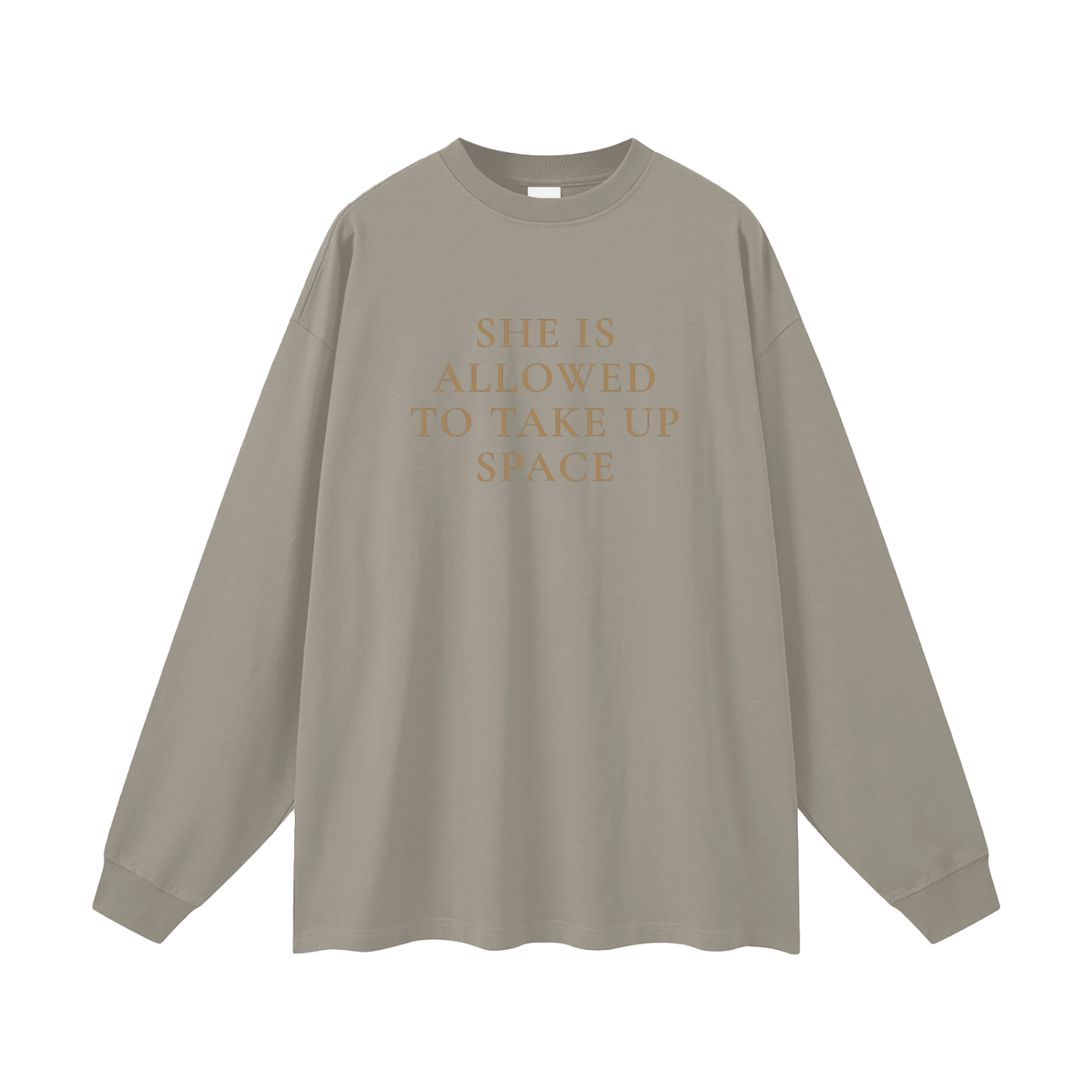 She Is Allowed to Take Up Space Oversized Long Sleeve Tee