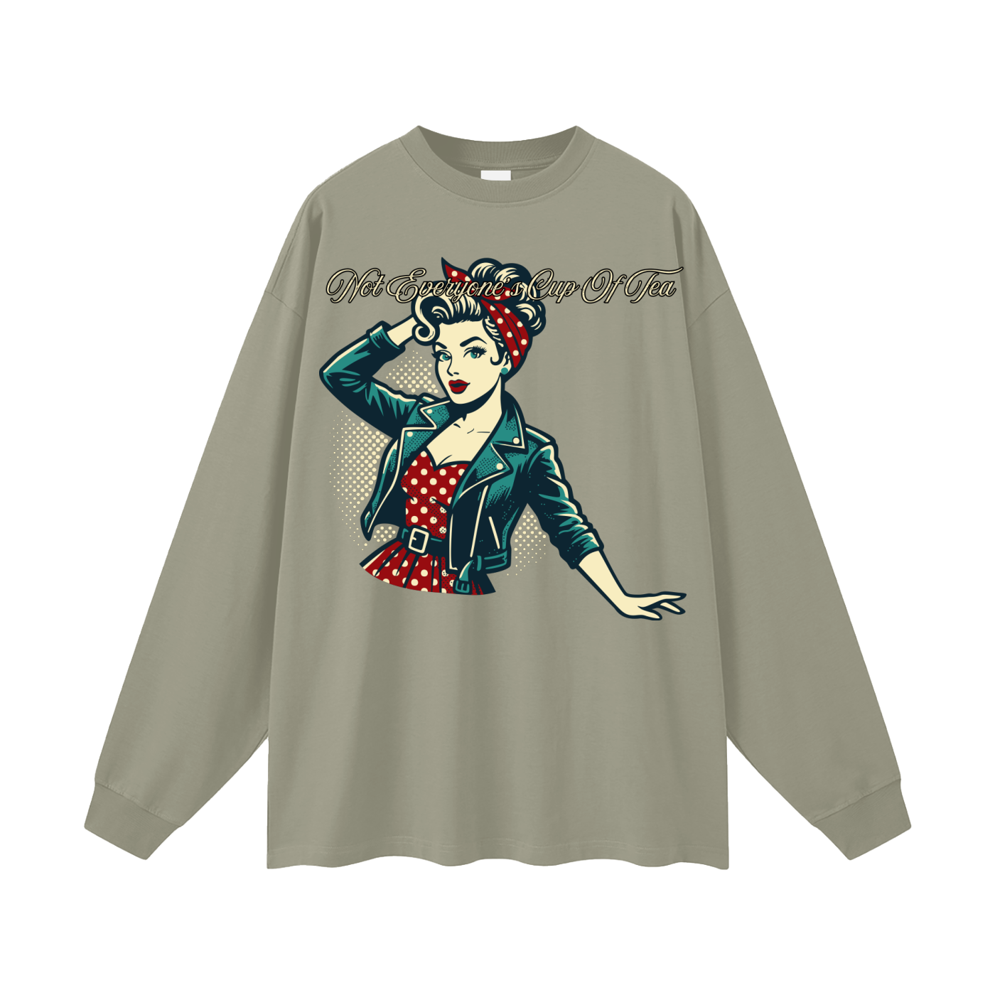 Not Everyone's Cup Of Tea Oversized Long Sleeve Tee