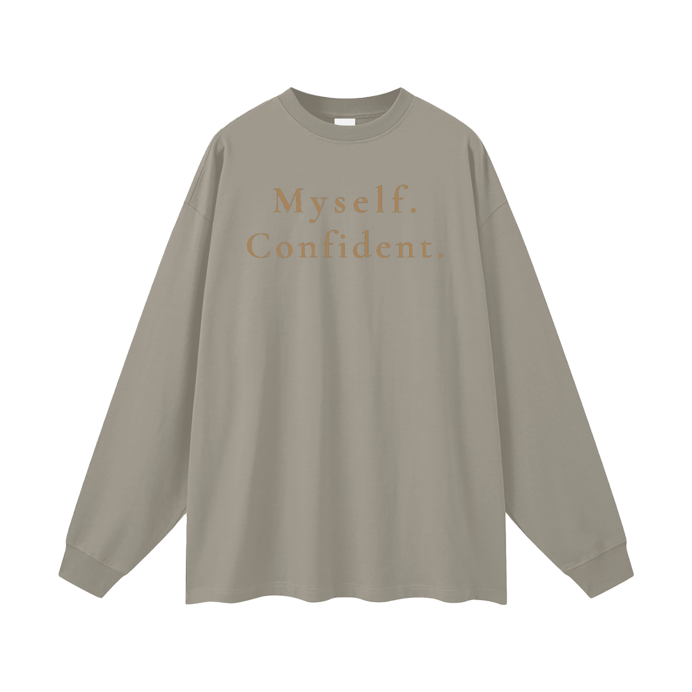 Myself. Confident. Oversized Long Sleeve Tee