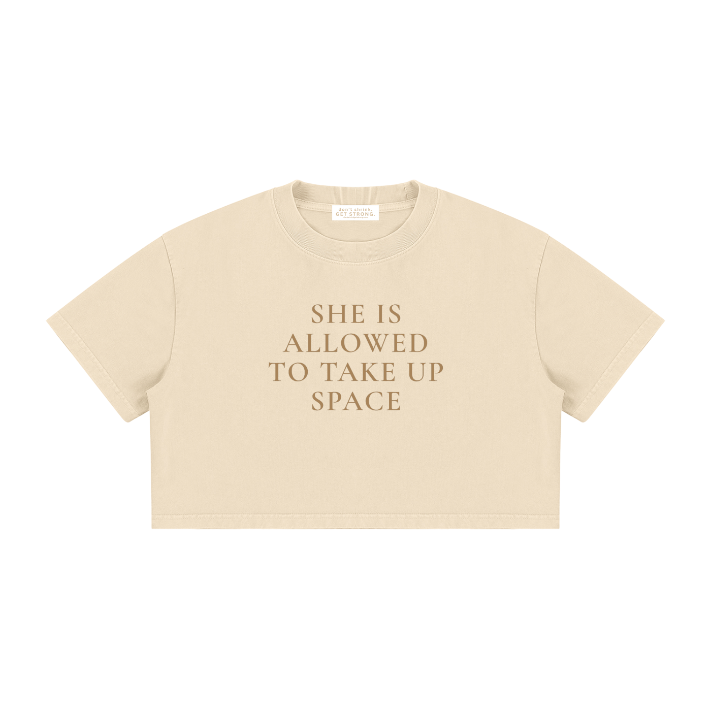 She Is Allowed To Take Up Space Cropped Boxy Tee
