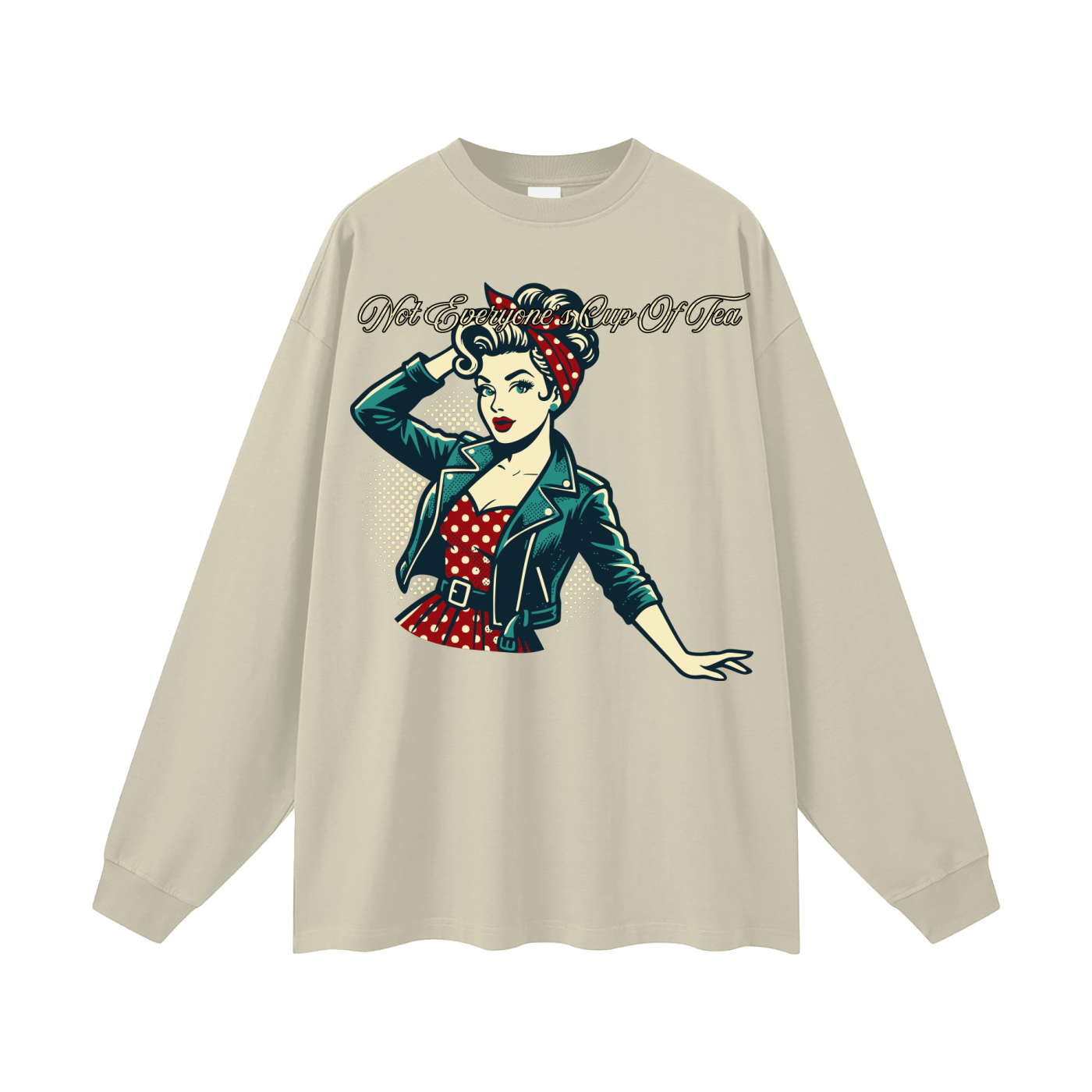 Not Everyone's Cup Of Tea Oversized Long Sleeve Tee