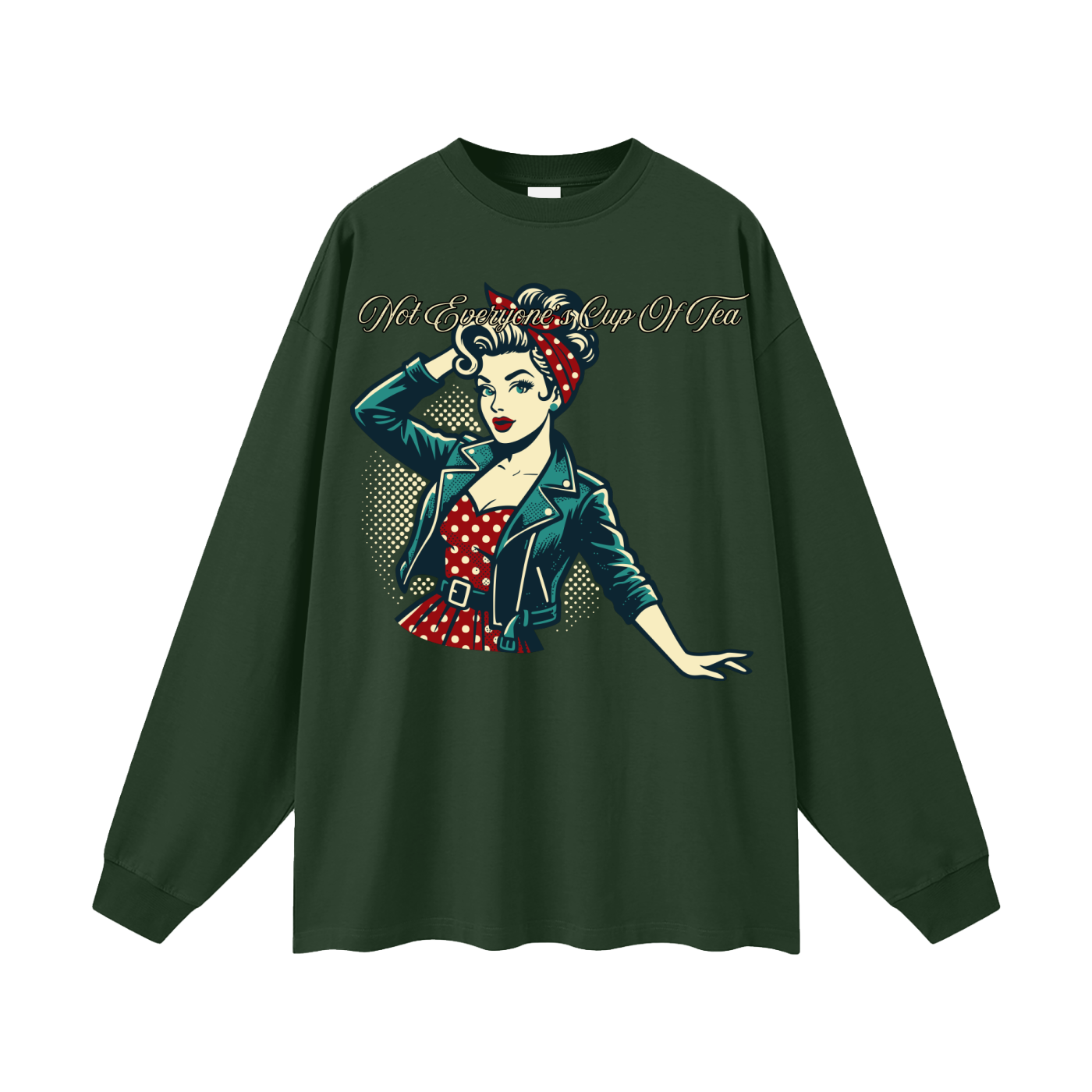 Not Everyone's Cup Of Tea Oversized Long Sleeve Tee
