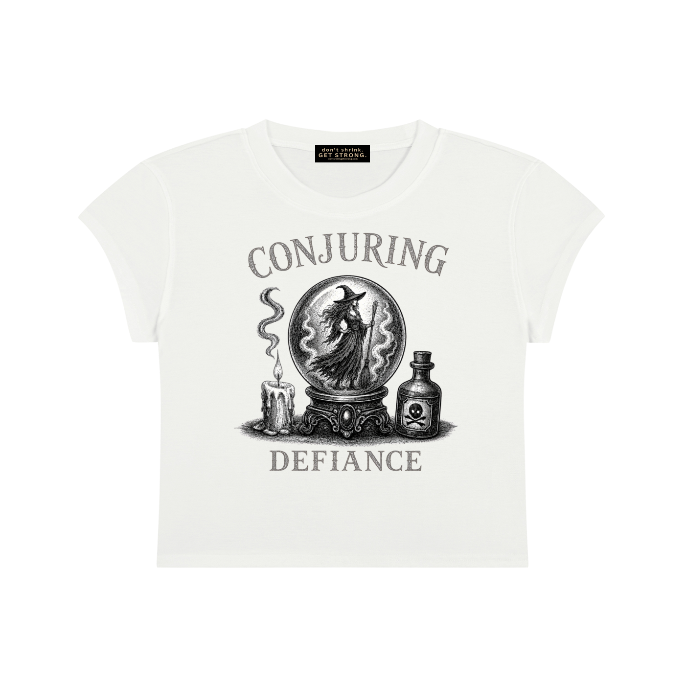 Conjuring Defiance Capped Sleeve Crop Tee