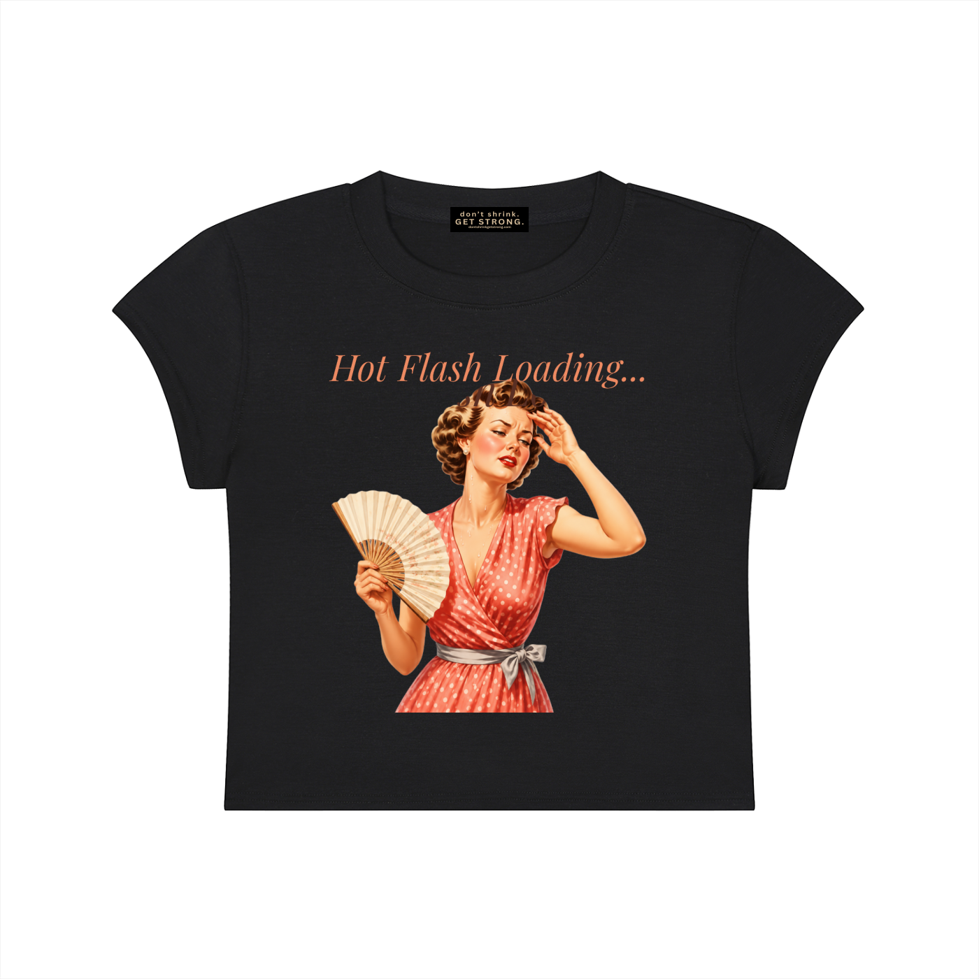Hot Flash Loading Capped Sleeve Cropped Tee