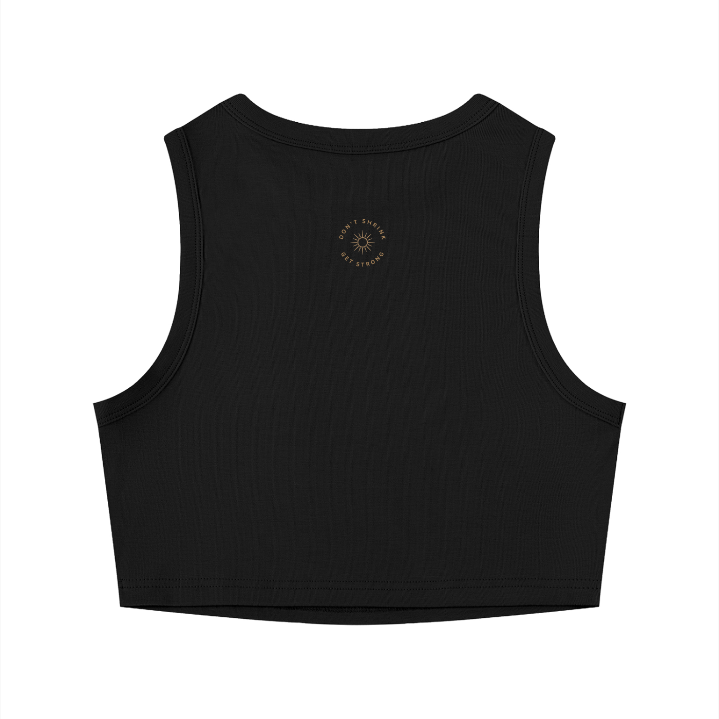 WHO I WANT TO BE – Micro Ribbed Cropped Tank, Black