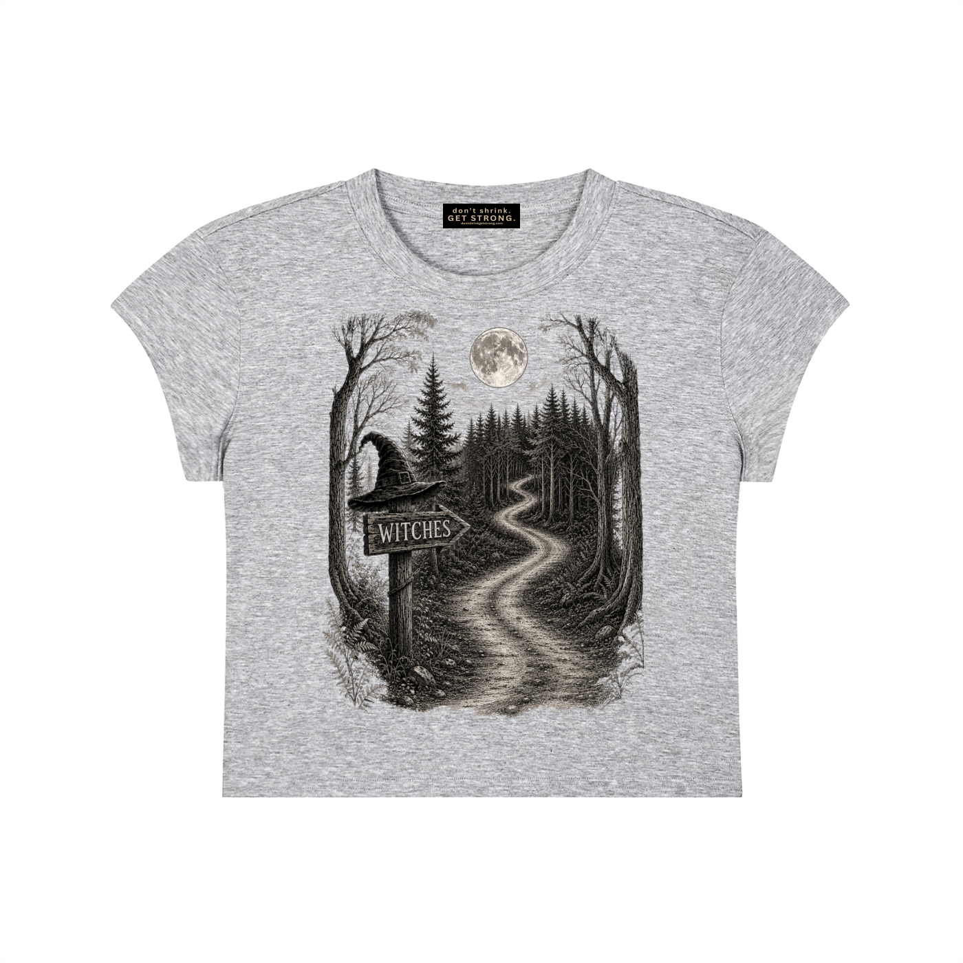Witches Way Capped Sleeve Crop Tee