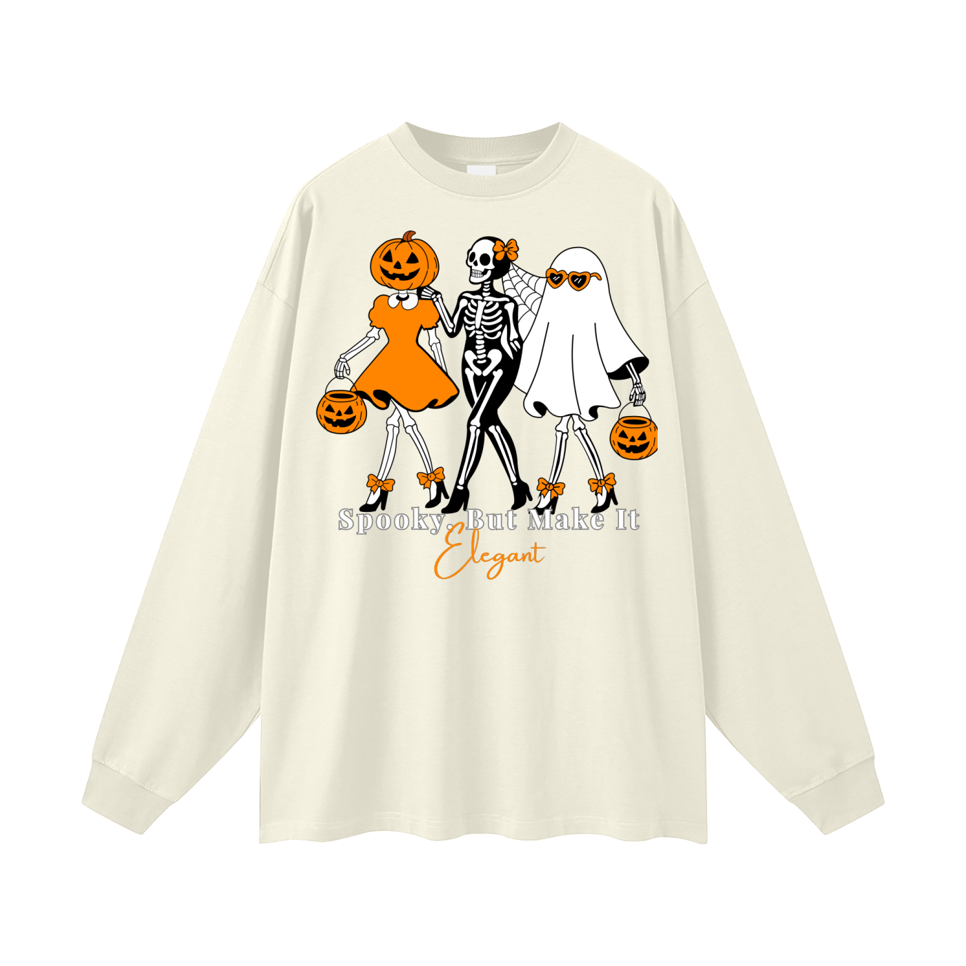 Spooky, But Make It Elegant Oversized Long Sleeve Tee