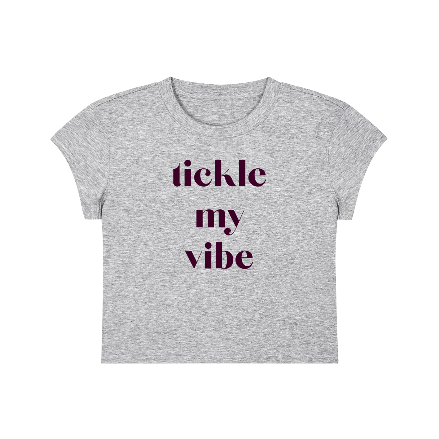 Tickle My Vibe Capped Sleeve Crop Tee