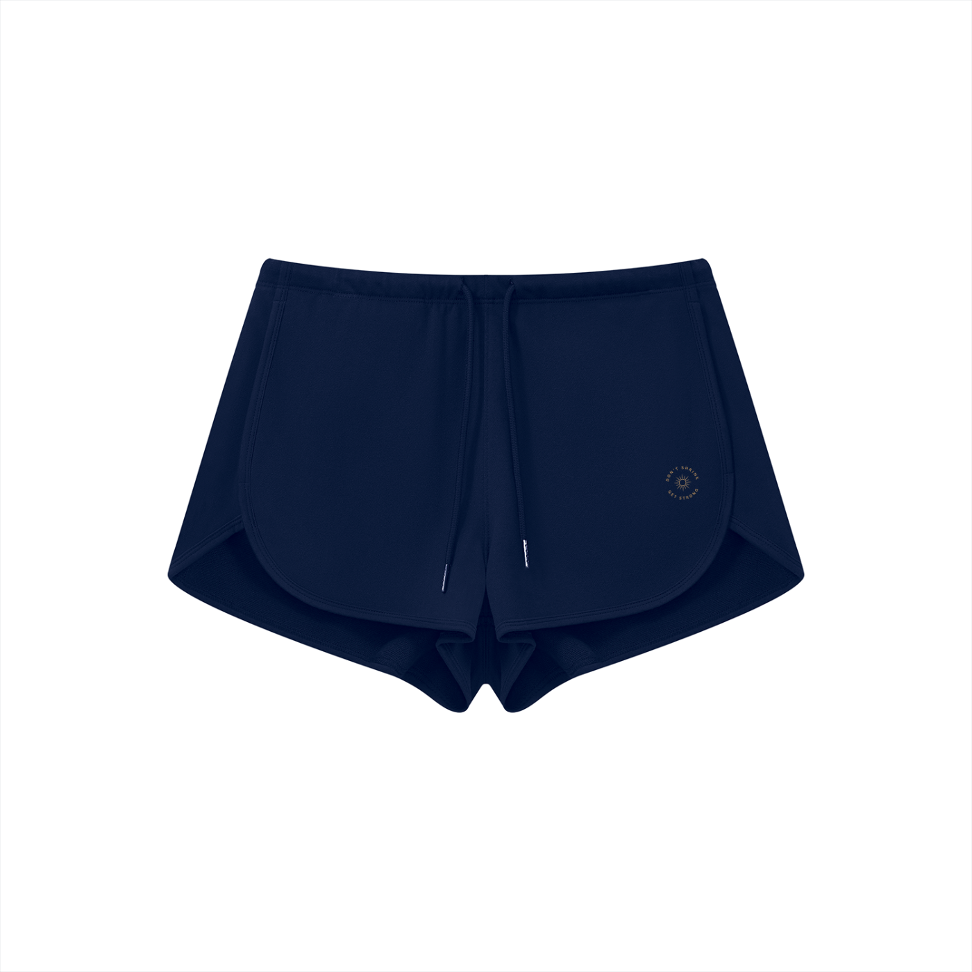 Cotton Blend Drawstring Shorts