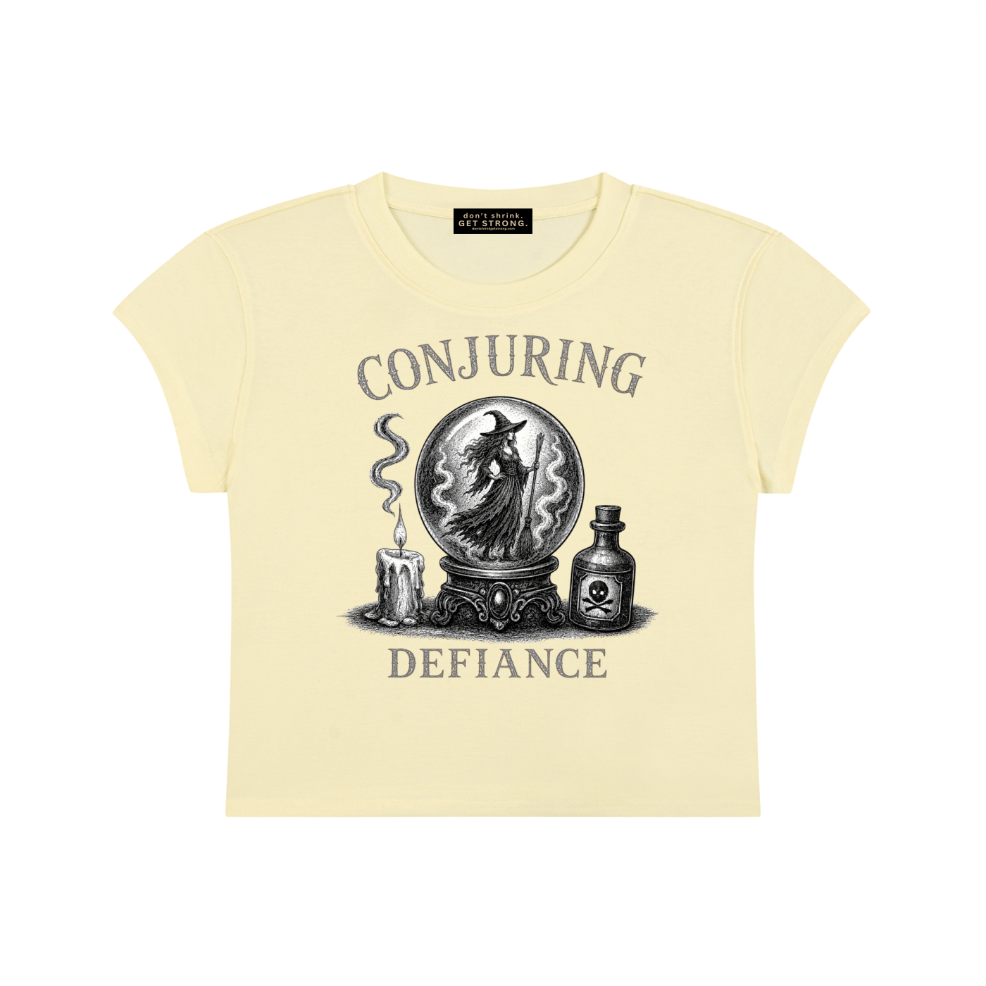 Conjuring Defiance Capped Sleeve Crop Tee